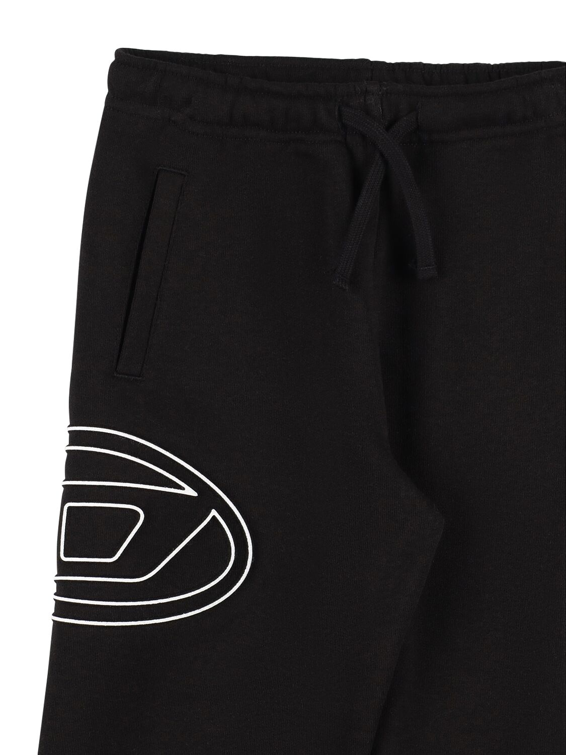 Shop Diesel Cotton Sweatpants In Black