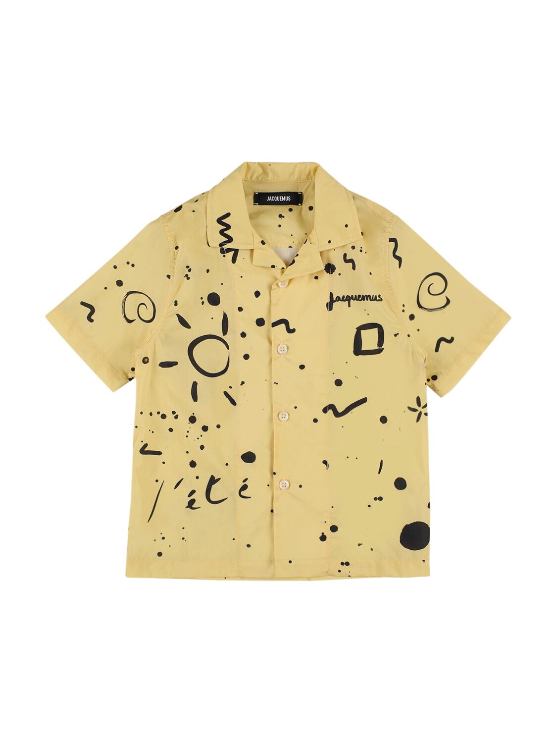 Jacquemus Kids' Little Boy's & Boy's Printed Cotton Short-sleeve Shirt In Yellow