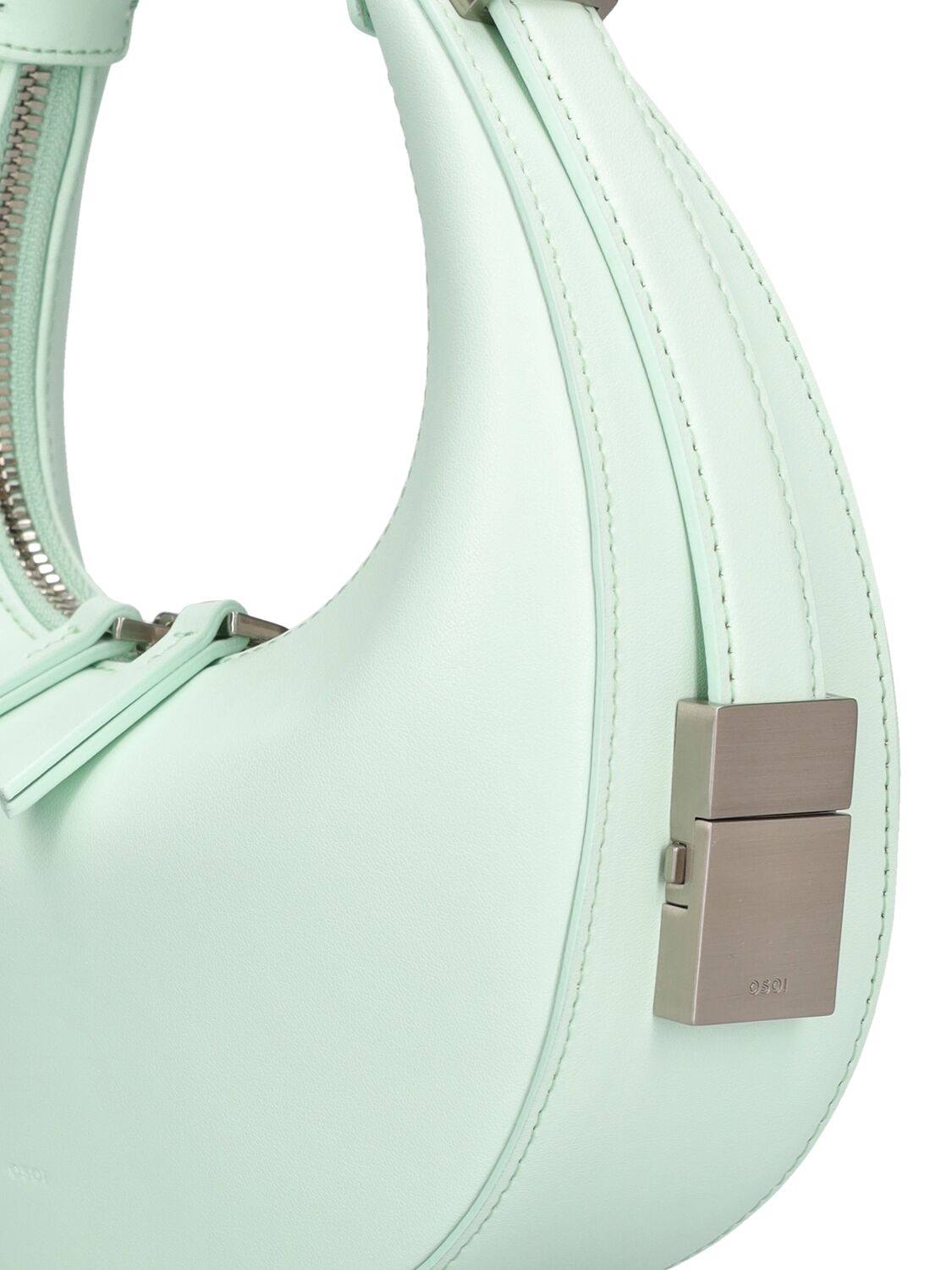 Shop Osoi Mini Toni Leather Top Handle Bag In Light Mint
