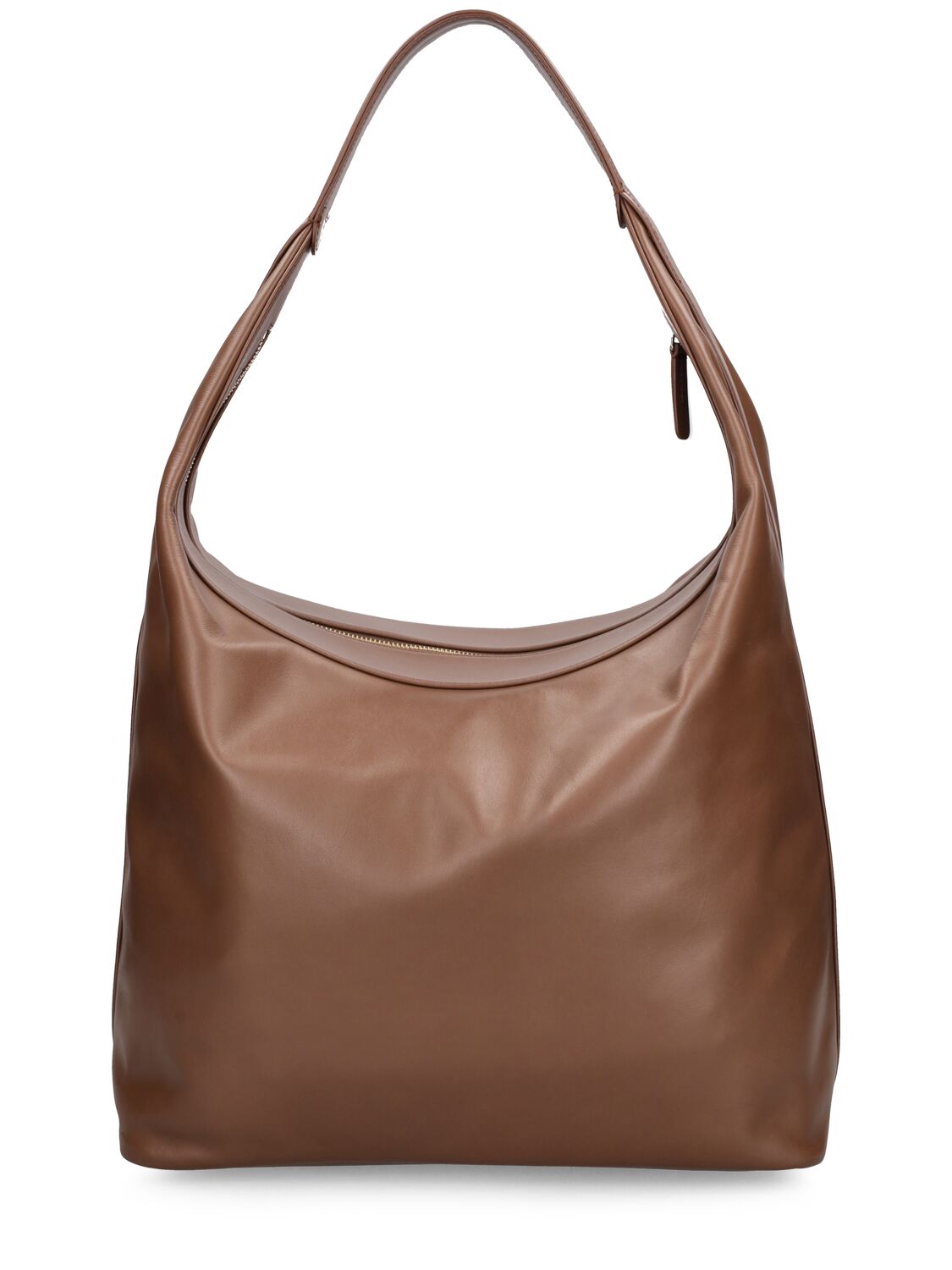 Shop Loulou Studio Mila Leather Hobo Bag In Brown