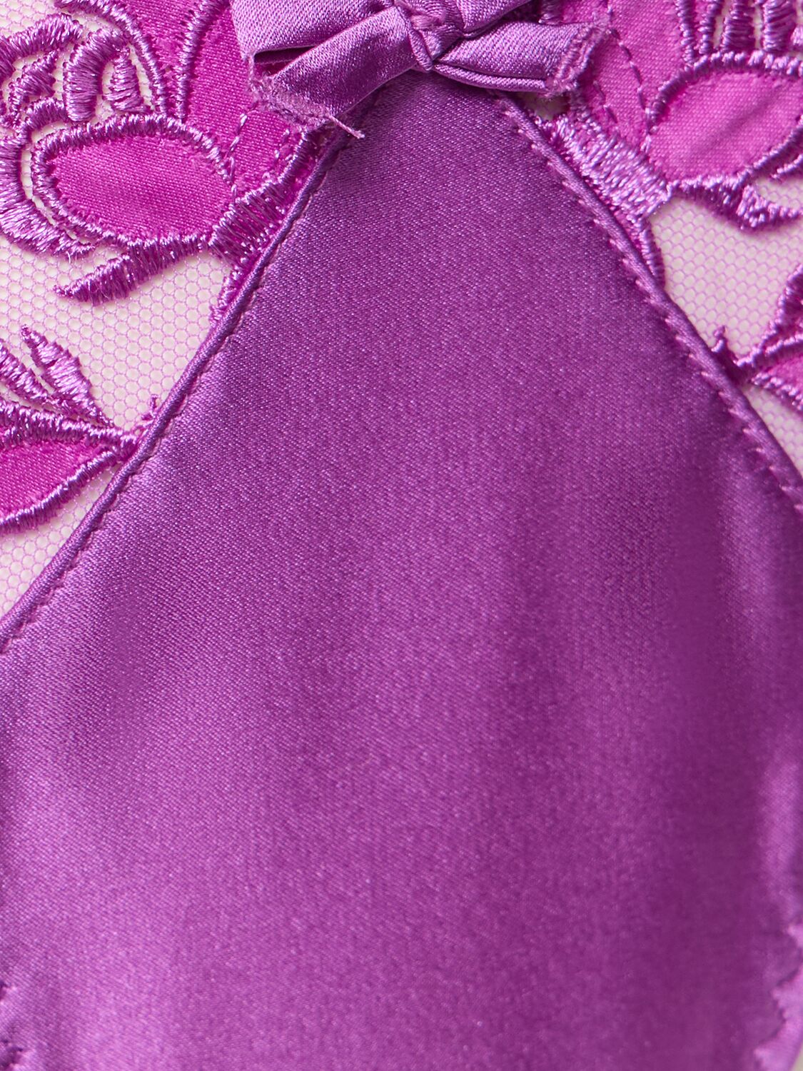 Shop Fleur Du Mal Cheeky Embroidered High Cut Briefs In Pink Iris