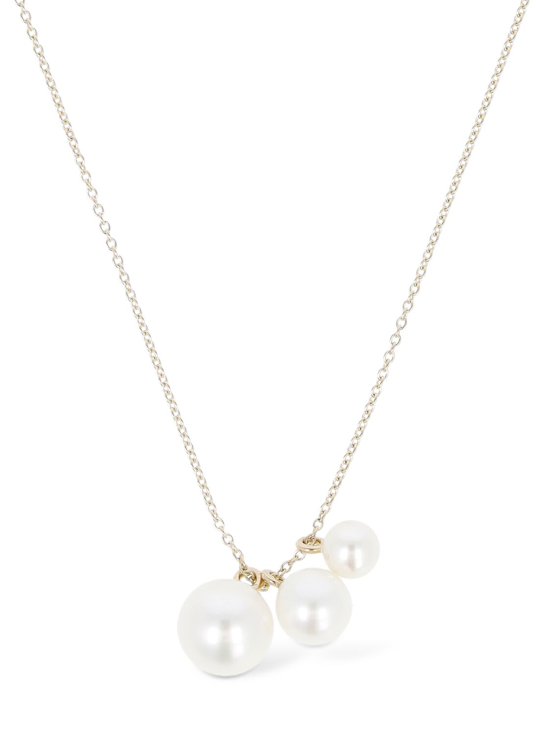 Sophie Bille Brahe Stella 14kt Gold & Pearl Necklace In White