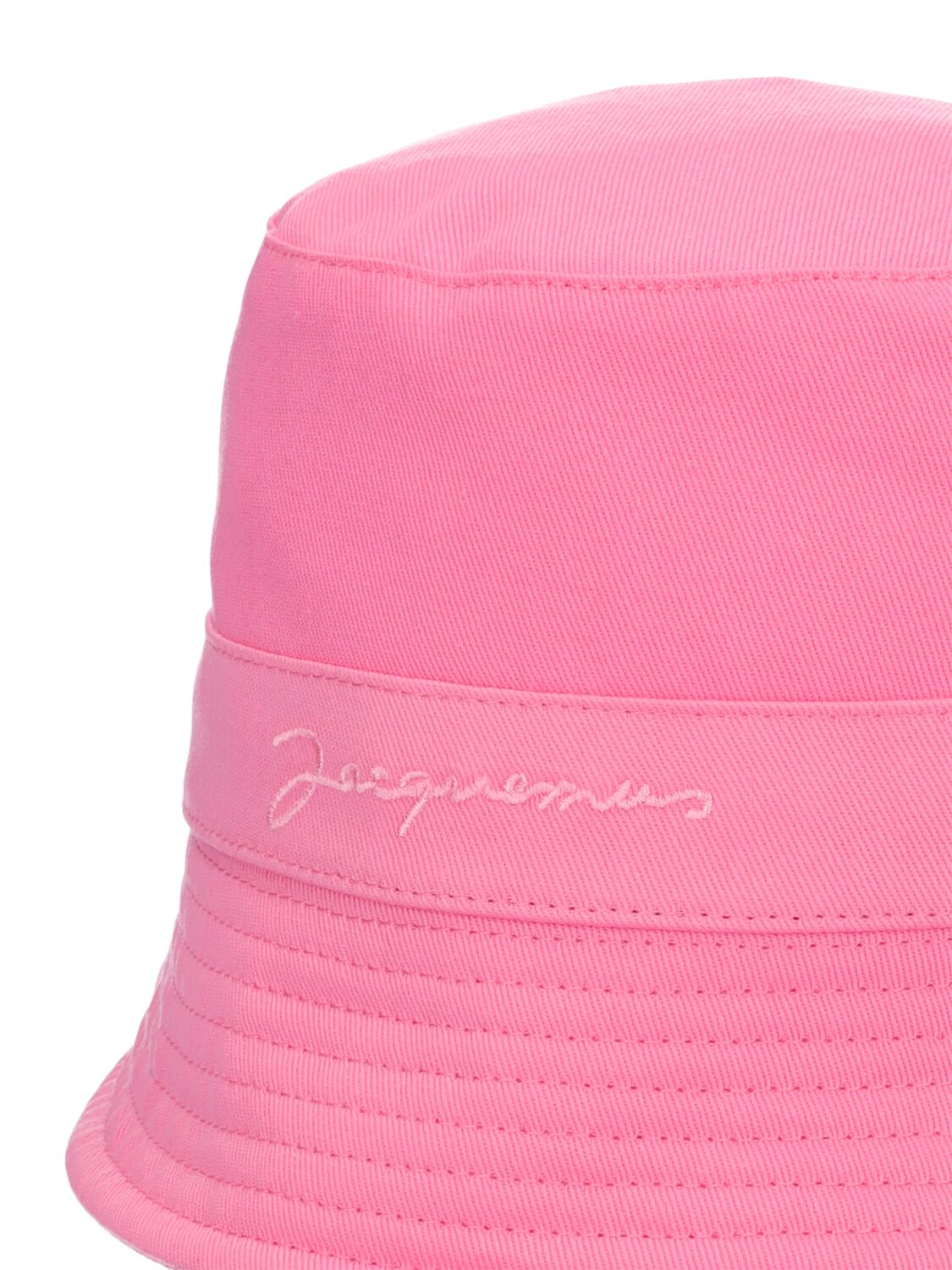 Shop Jacquemus Cotton Bucket Hat In Pink
