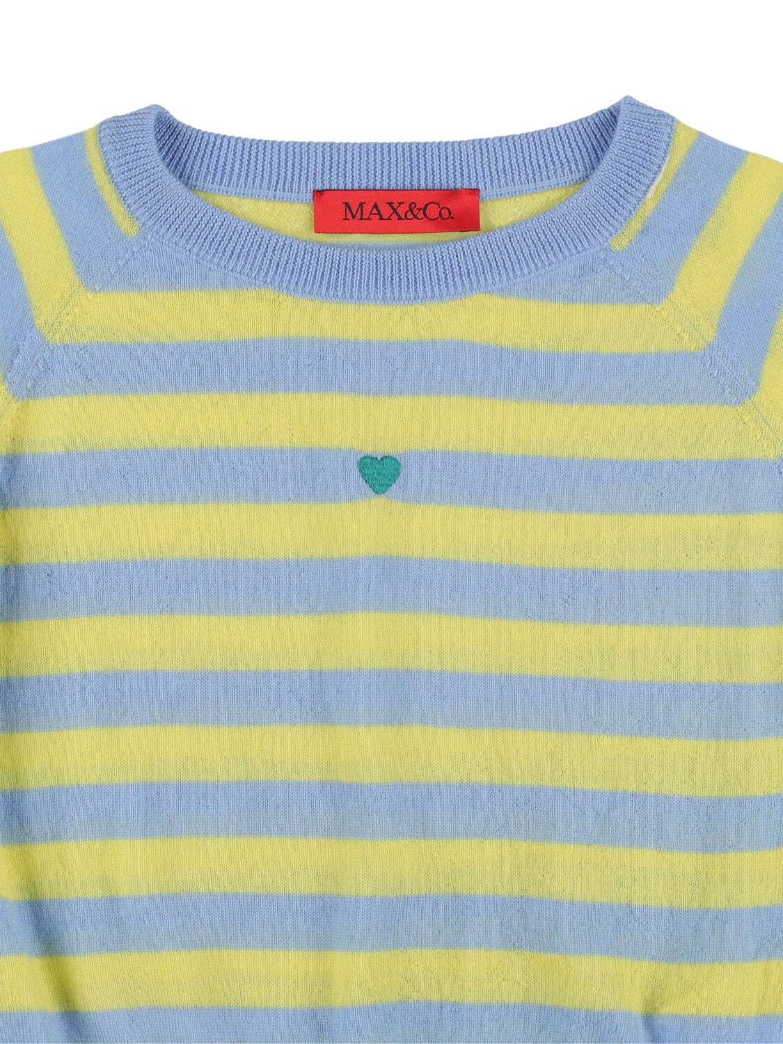 Shop Max & Co Wool Knit Sweater In Beige,blue