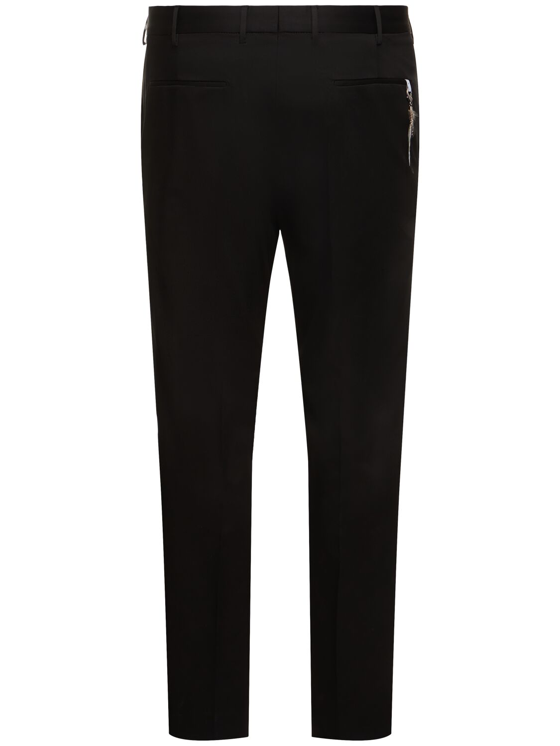 Shop Pt Torino Dieci Pleated Cotton Twill Pants In Black