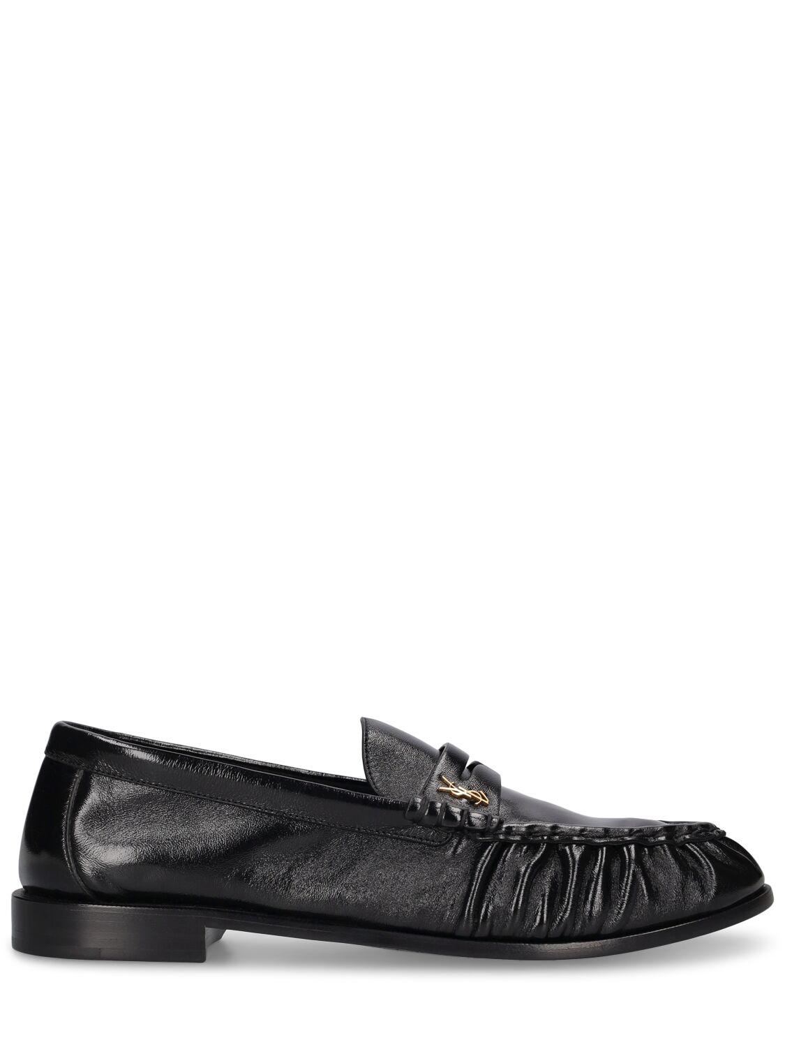 Shop Saint Laurent Le Loafer 15 Leather Moccasins In Black