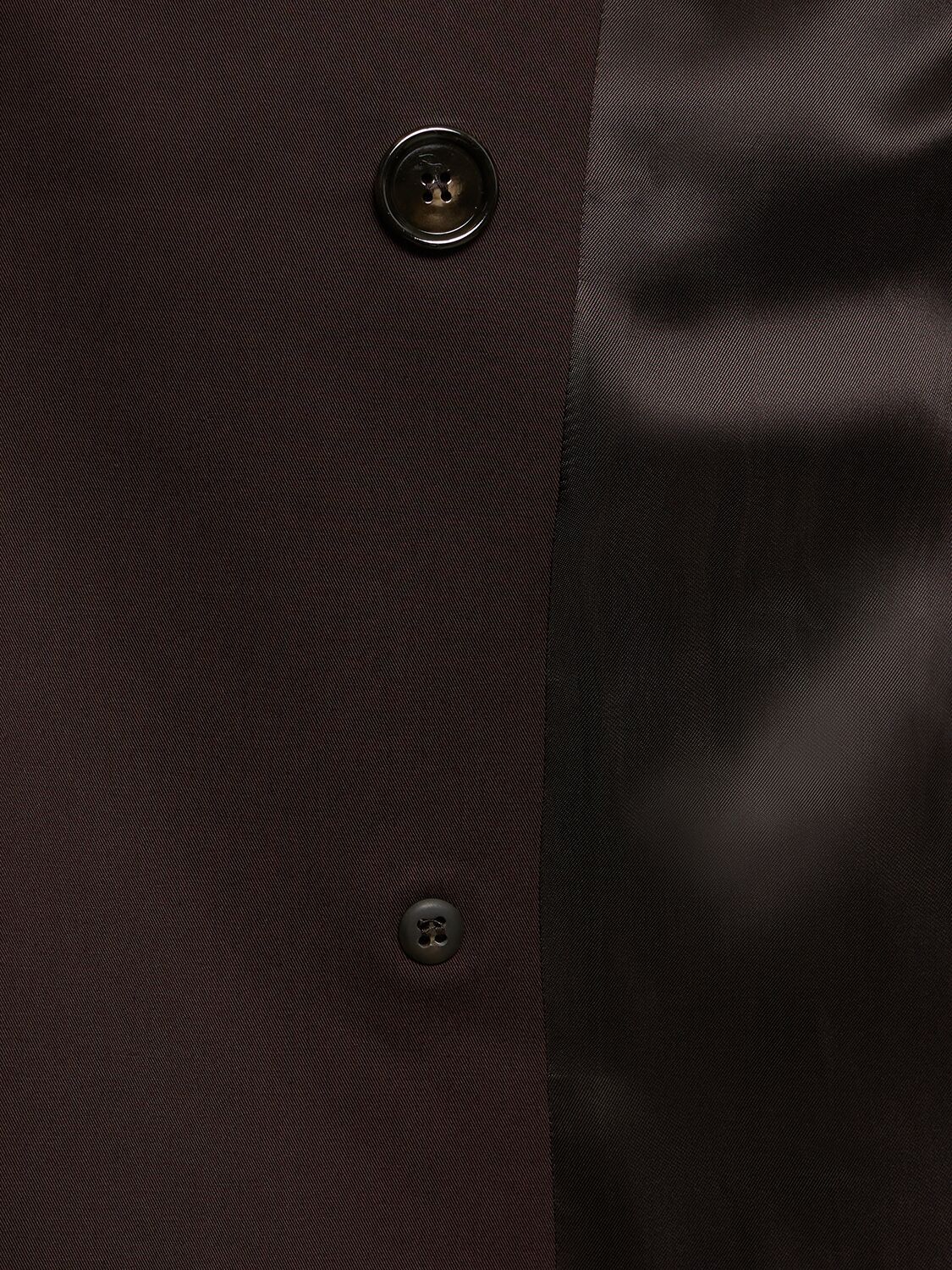 Shop Acne Studios Odande R Twill Gabardine Trench Coat In Dark Brown