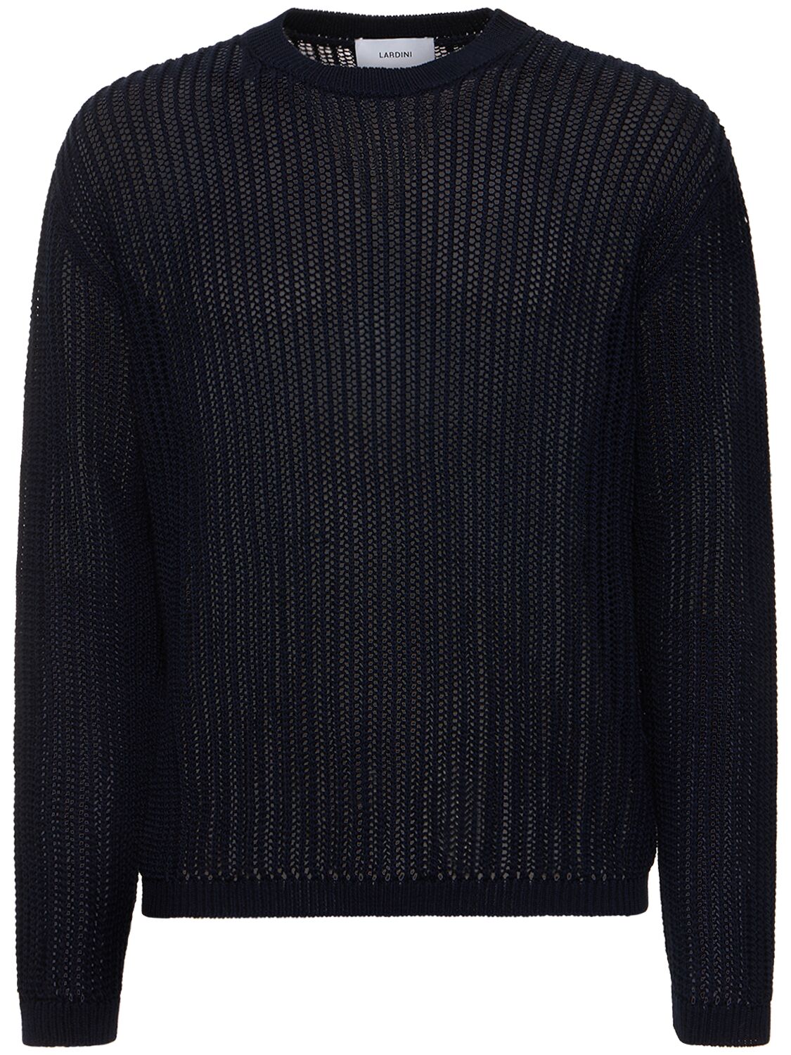 Image of Cotton Rib Knit Crewneck Sweater
