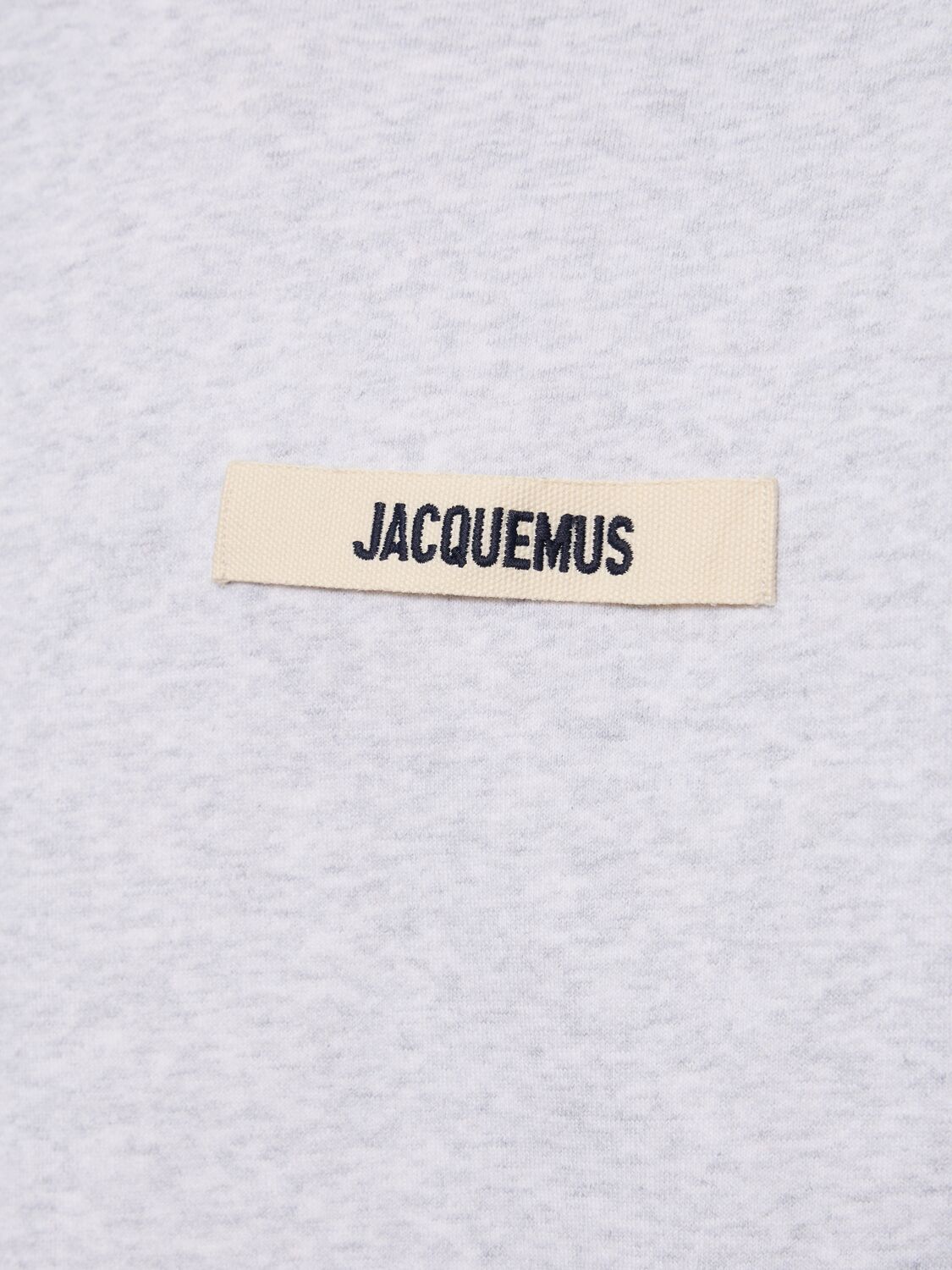 Shop Jacquemus Le Hoodie Gros Grain Cotton Sweatshirt In Grey