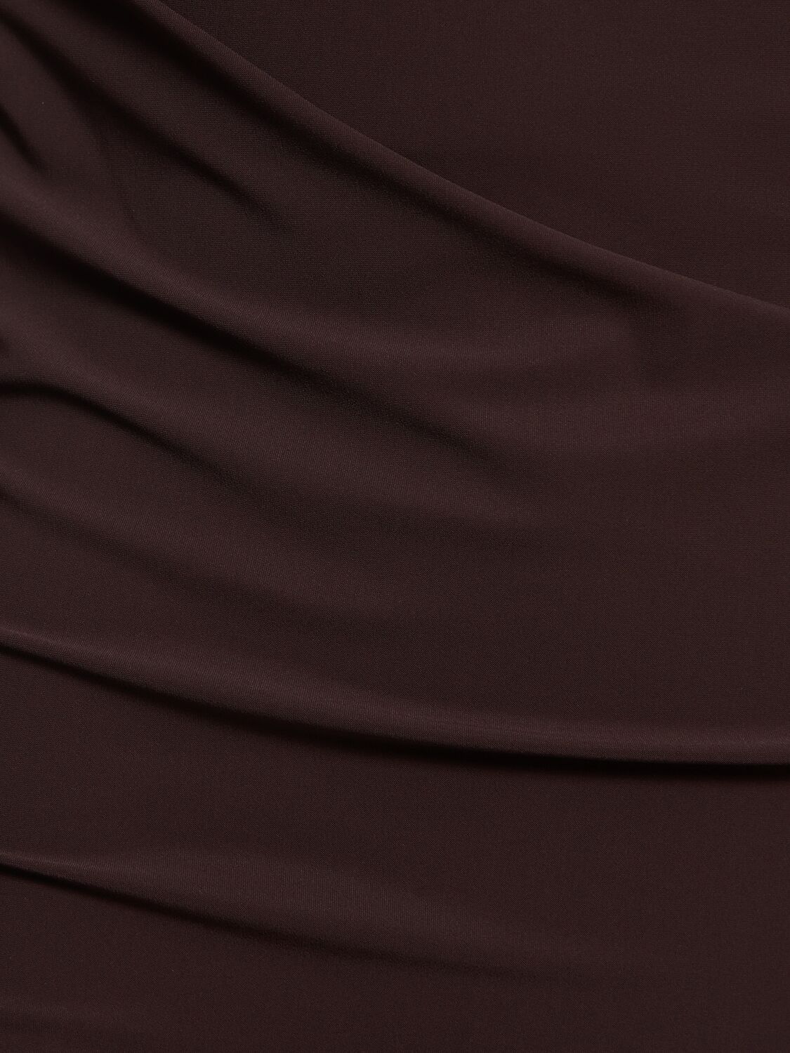 Shop Christopher Esber Nebular Ruched Mini Dress W/ Drawstring In Brown