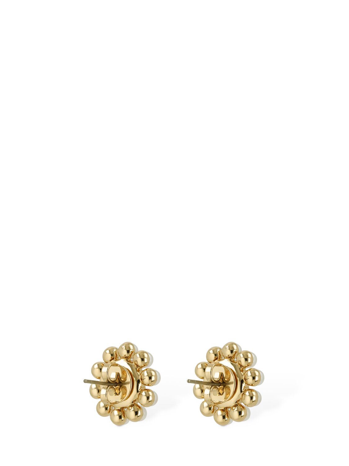 Shop Tory Burch Kira Pearl Flower Stud Earrings In Whte,gold