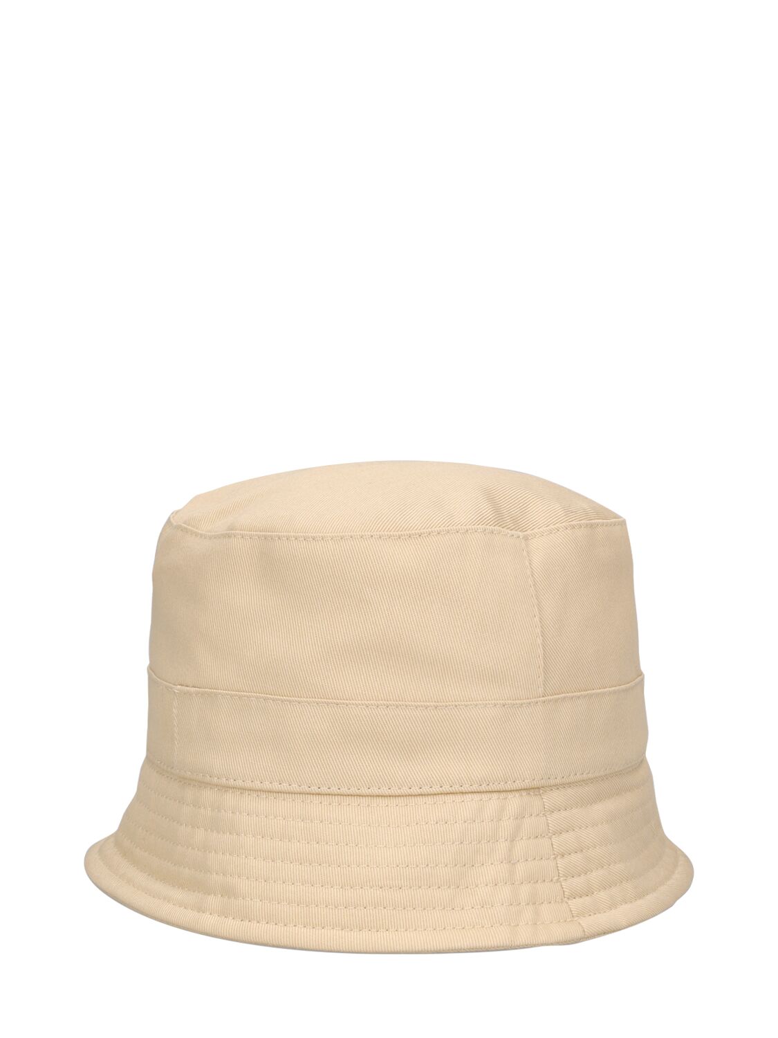 Shop Jacquemus Cotton Bucket Hat In Dark Beige