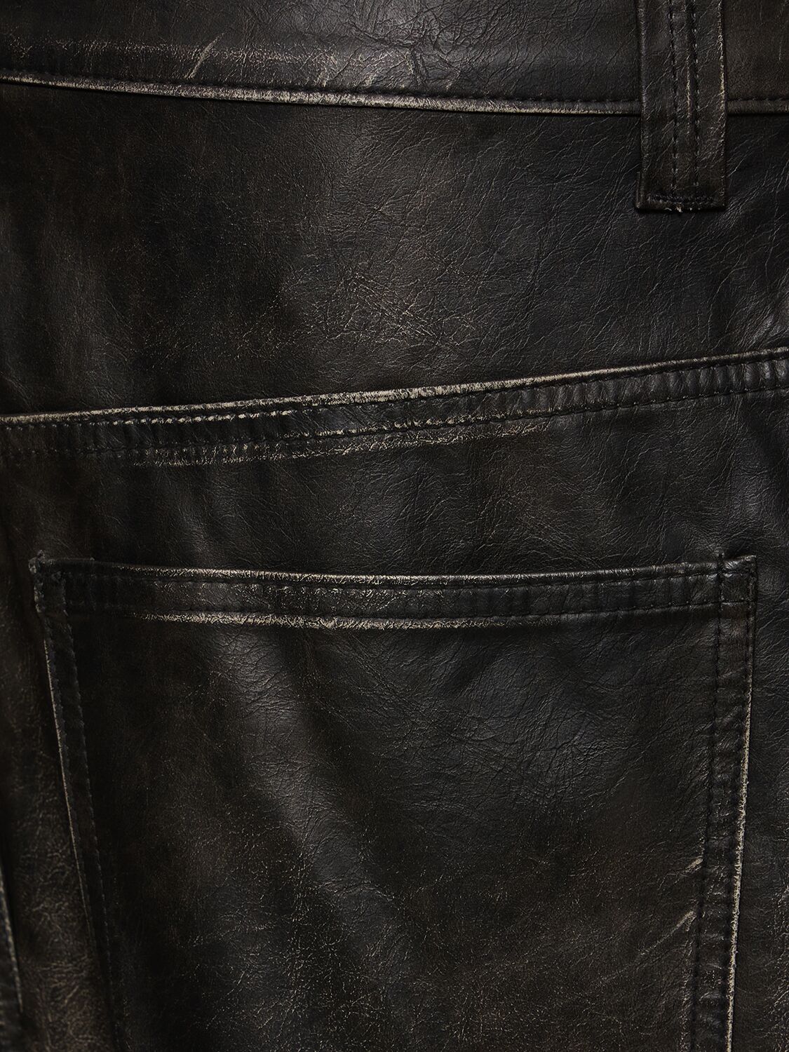 Shop Jaded London Colossu Faux Leather Jorts In Black