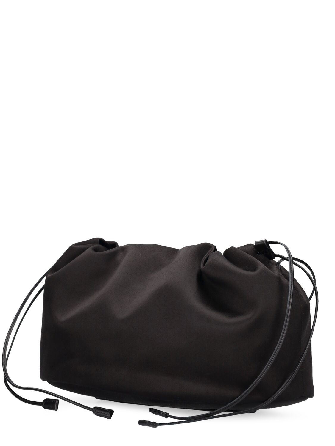 Shop Loulou Studio Mireille Viscose & Silk Satin Bag In Black