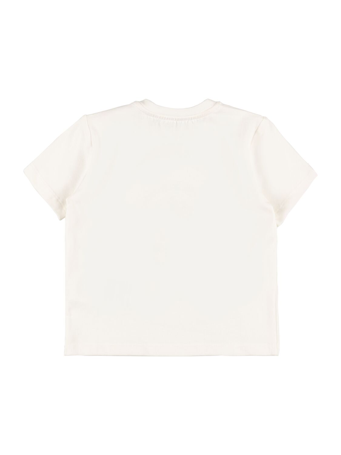 Shop Versace Printed Logo Cotton Jersey T-shirt In White