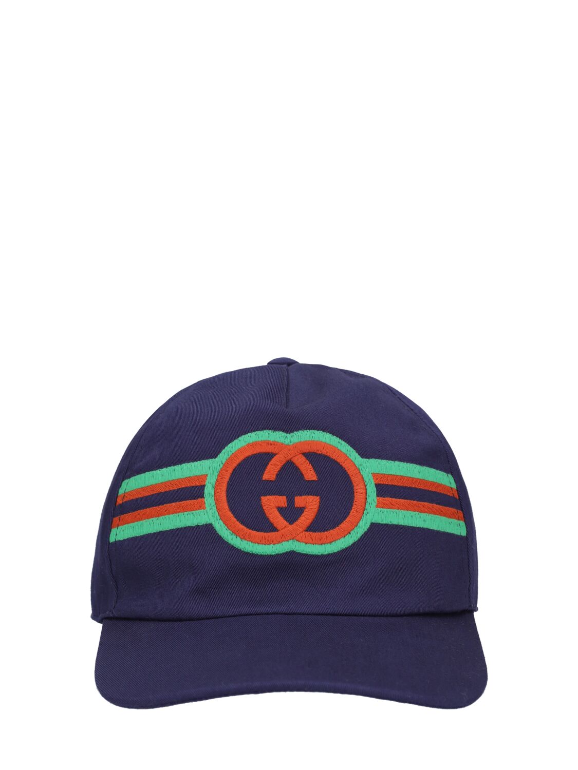 Gucci Babies' Cotton Canvas Baseball Hat In Blue