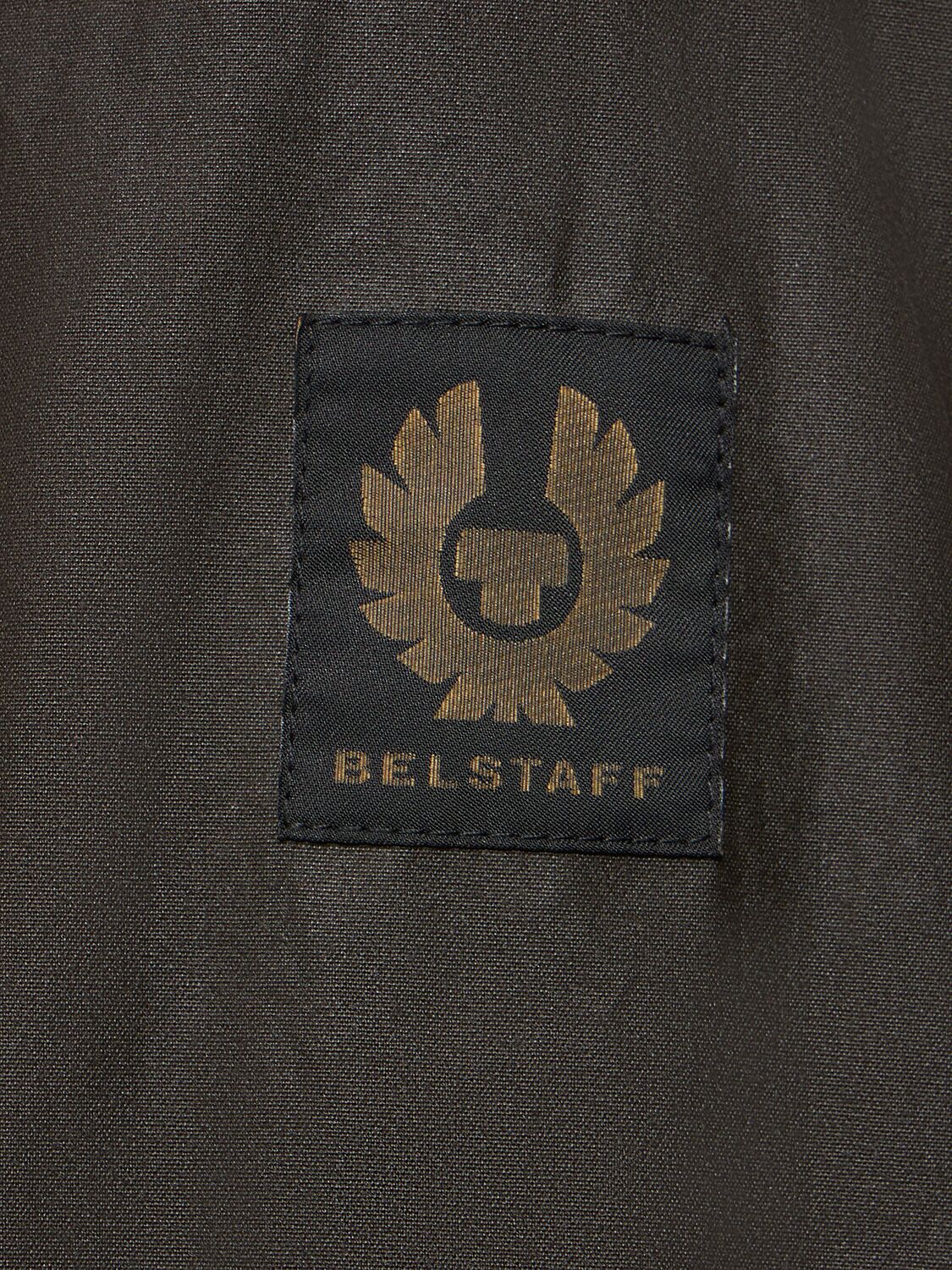 Shop Belstaff Walkham Waxed Cotton Biker Jacket In Olive Green