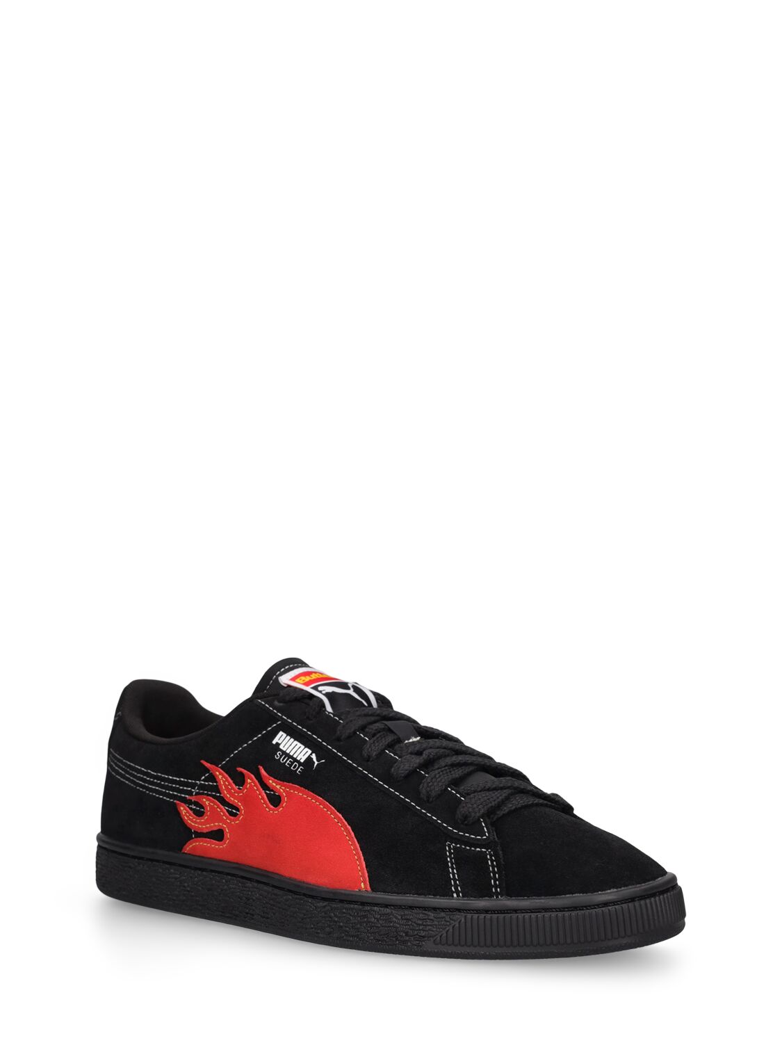 Shop Puma Butter Goods Classic Suede Sneakers In Black,red