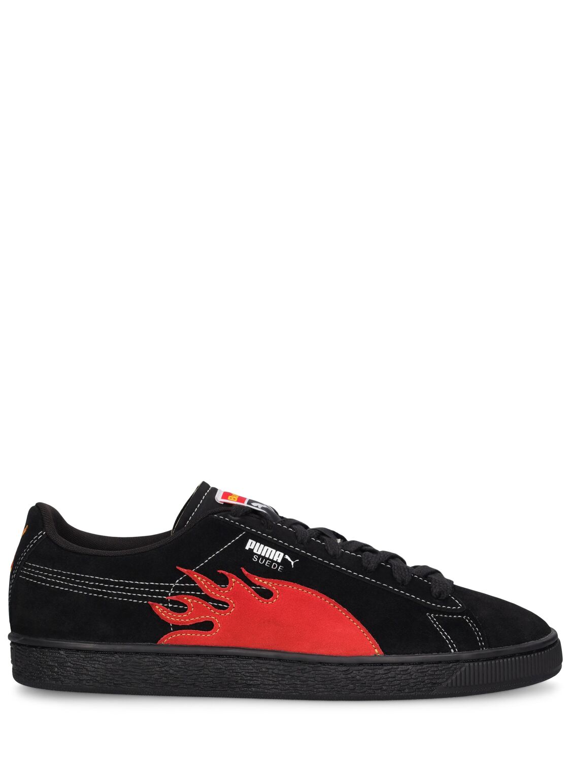 Shop Puma Butter Goods Classic Suede Sneakers In Black,red