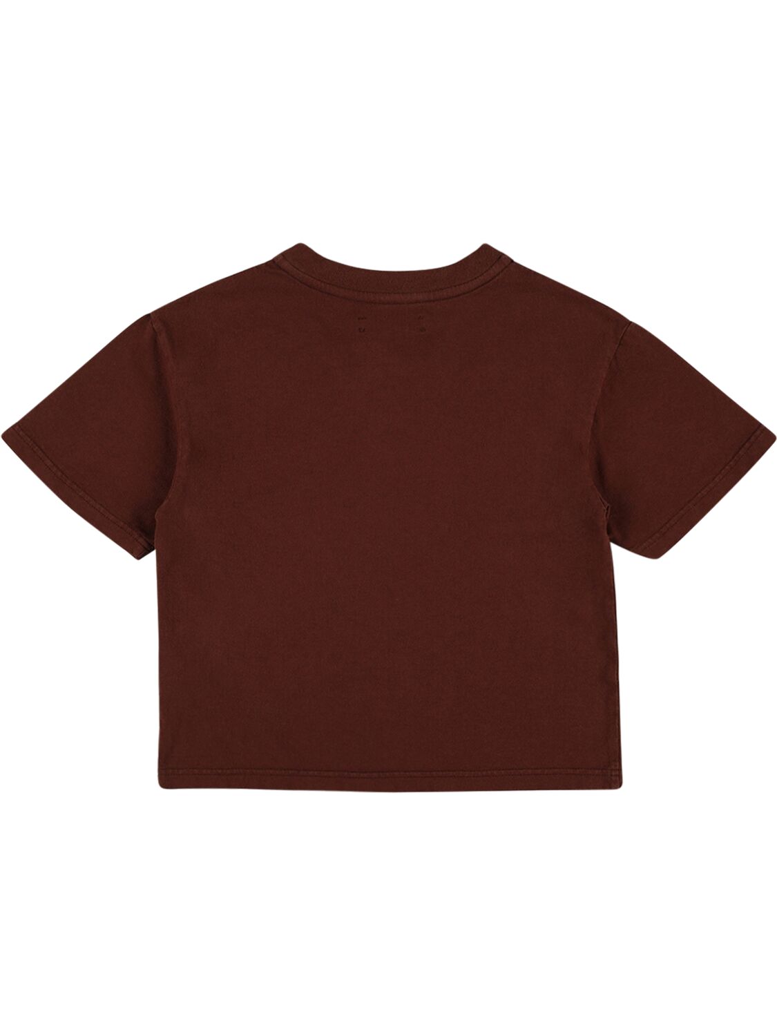 Shop Jacquemus Logo Print Cotton Jersey T-shirt In Brown
