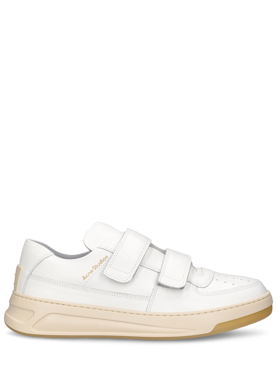Acne Studios Perey Friend Leather Low Top Trainers In 화이트