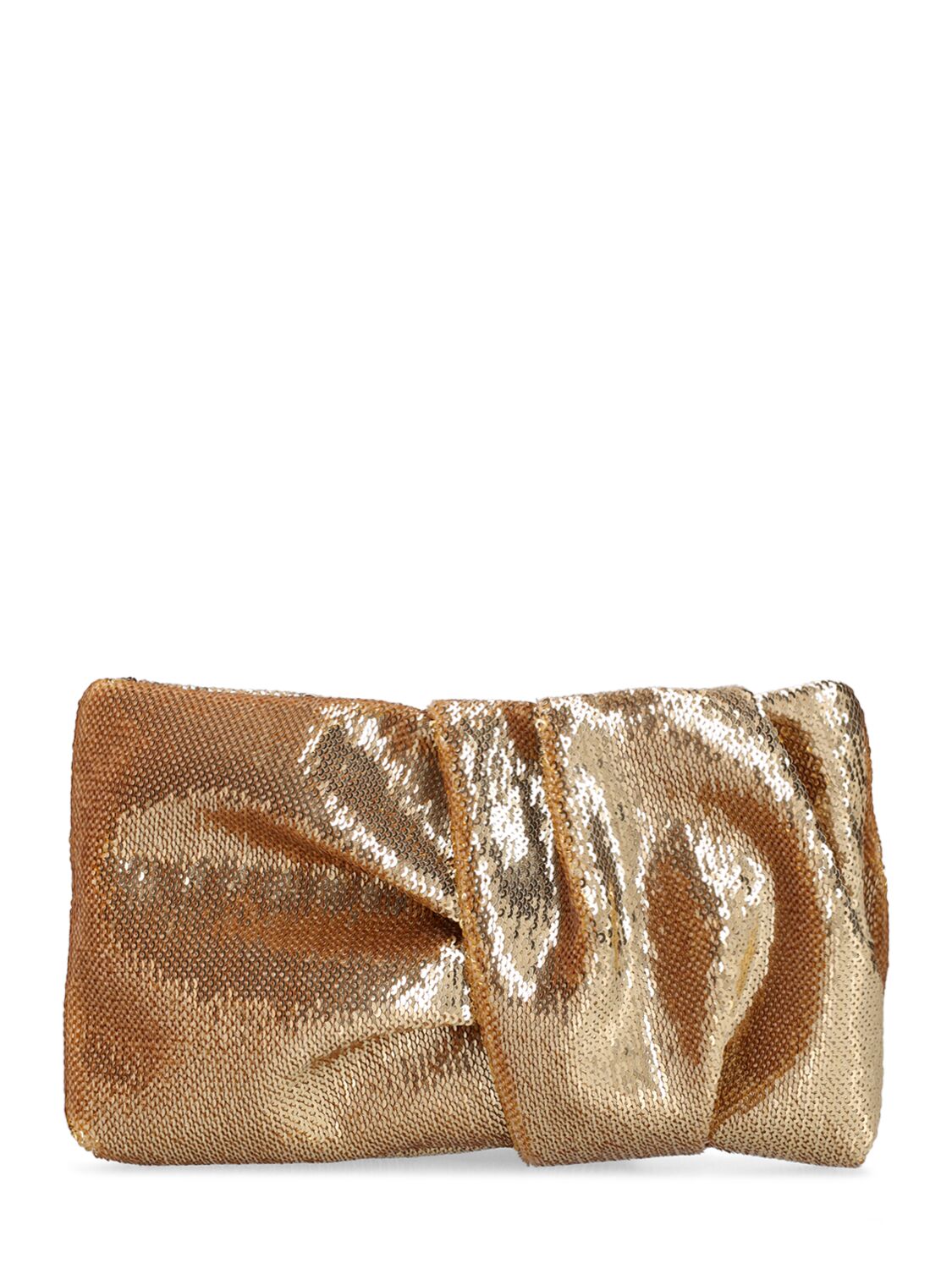 Jimmy Choo Bonny Sequined Clutch In Gold