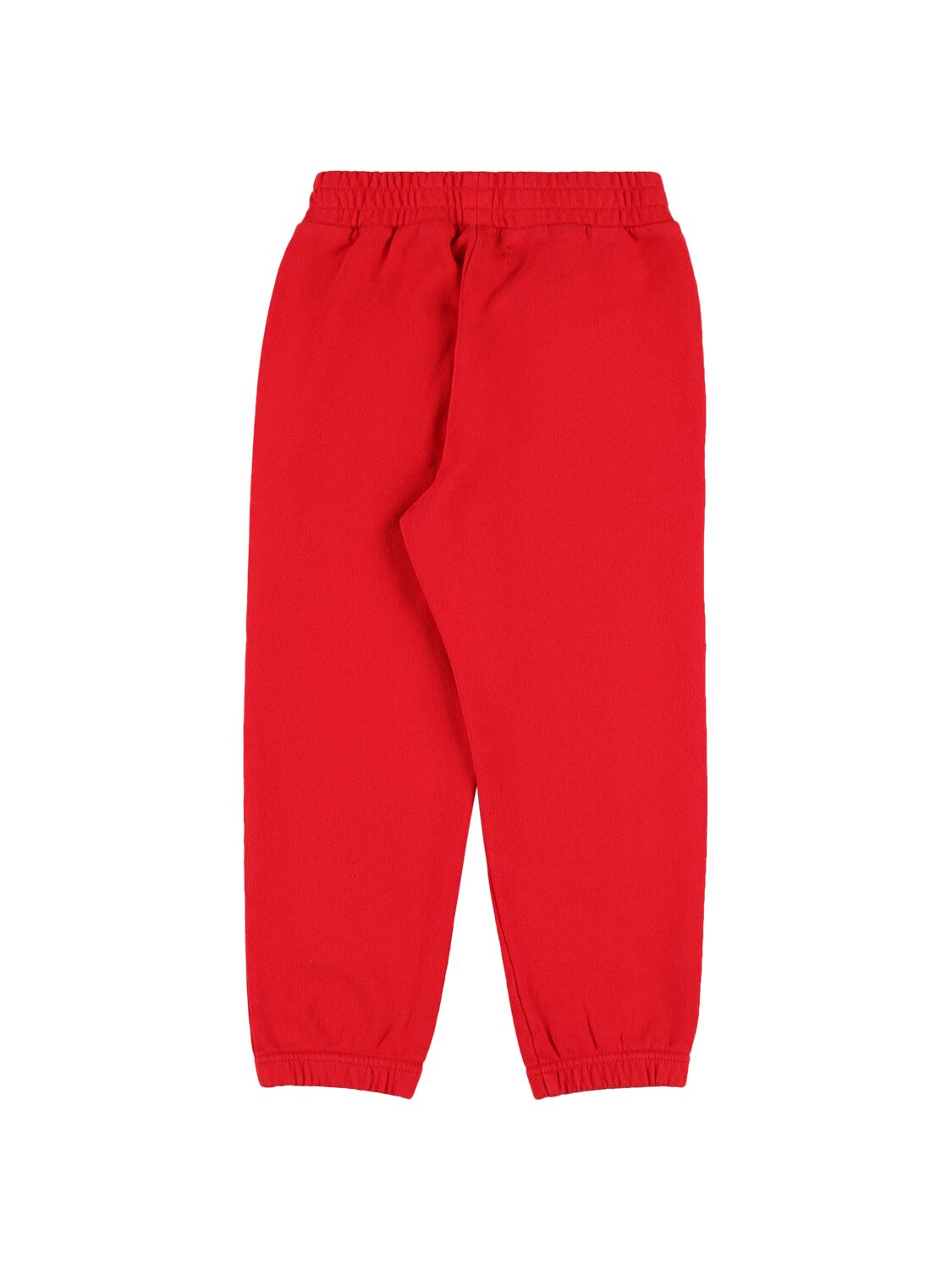 Shop Jacquemus Logo Print Cotton Sweatpants In Red