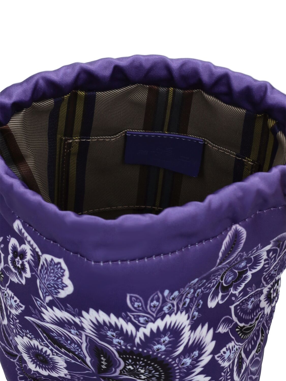 Shop Etro Printed Tech Pouch In Blue
