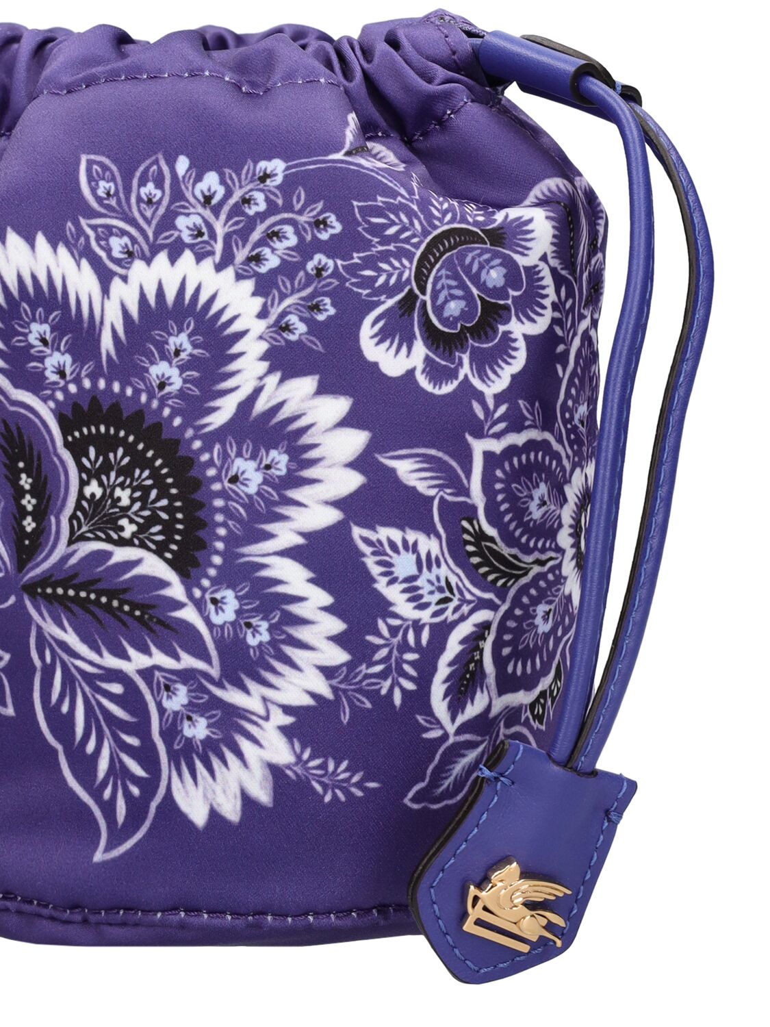 Shop Etro Printed Tech Pouch In Blue