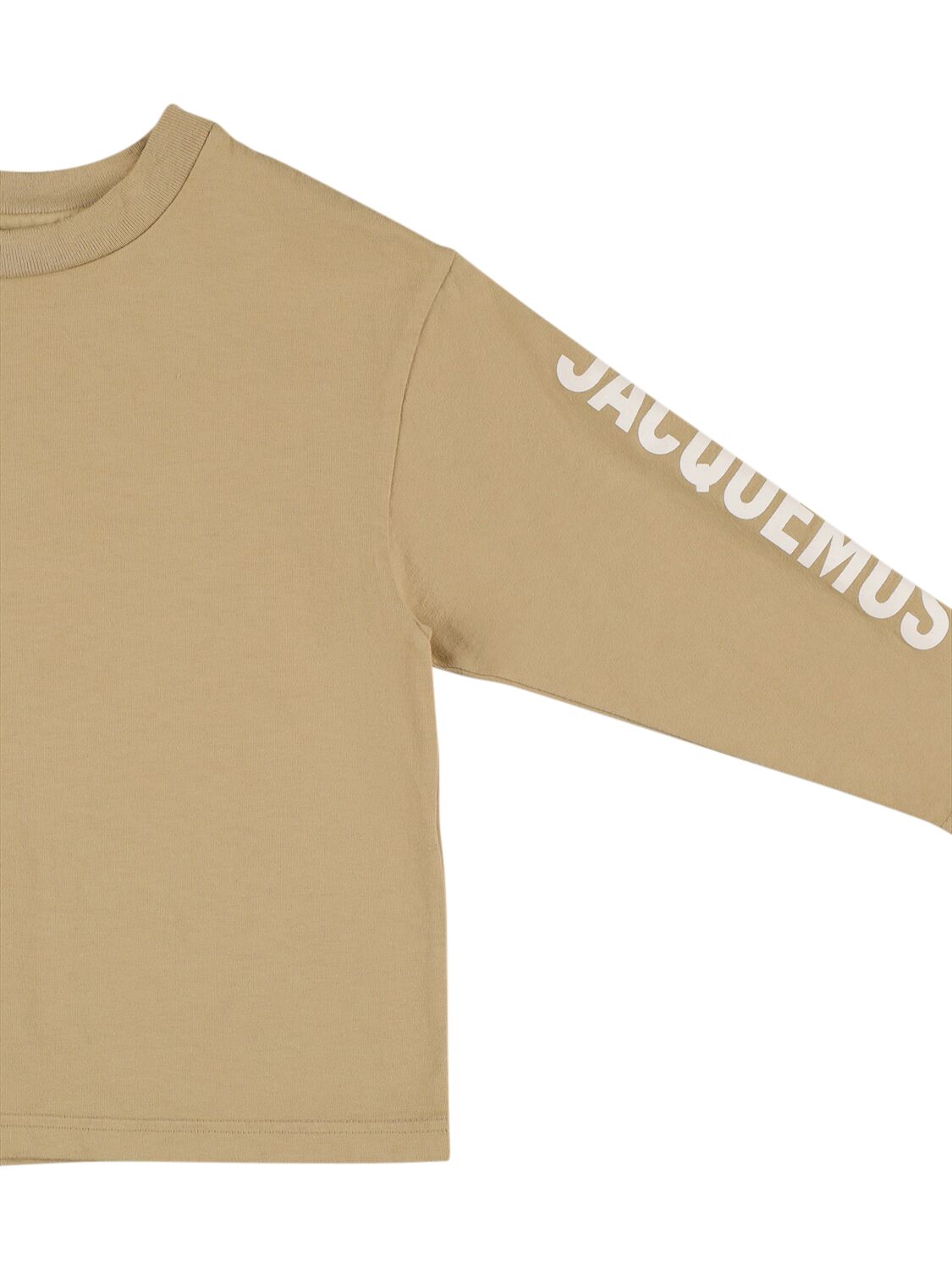 Shop Jacquemus Printed Cotton Jersey T-shirt In Dark Beige