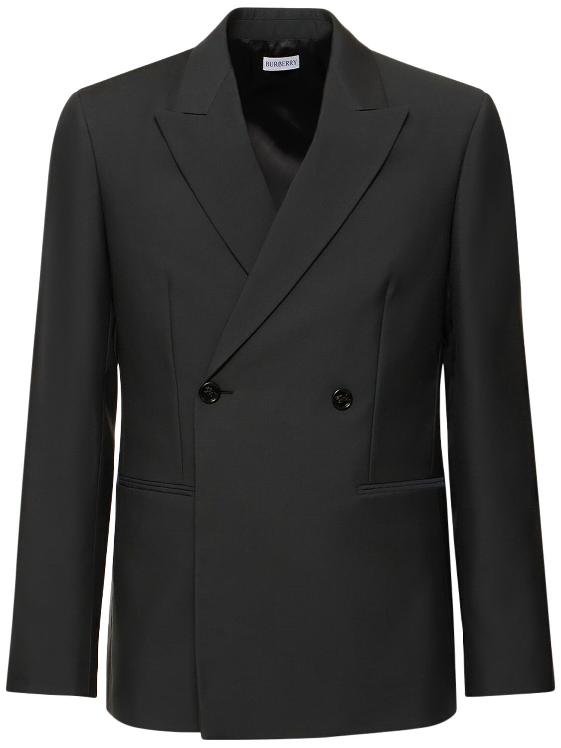 Burberry Tailored Wool Jacket In Black