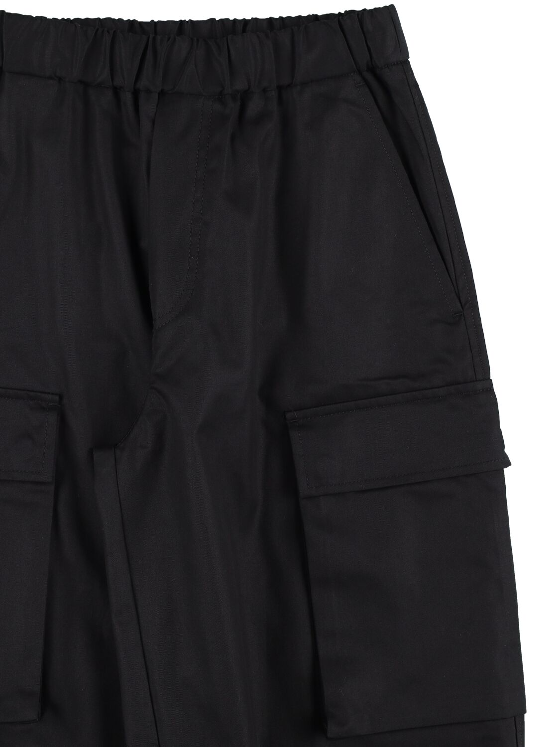 Shop Mm6 Maison Margiela Cotton Denim Cargo Pants In Black