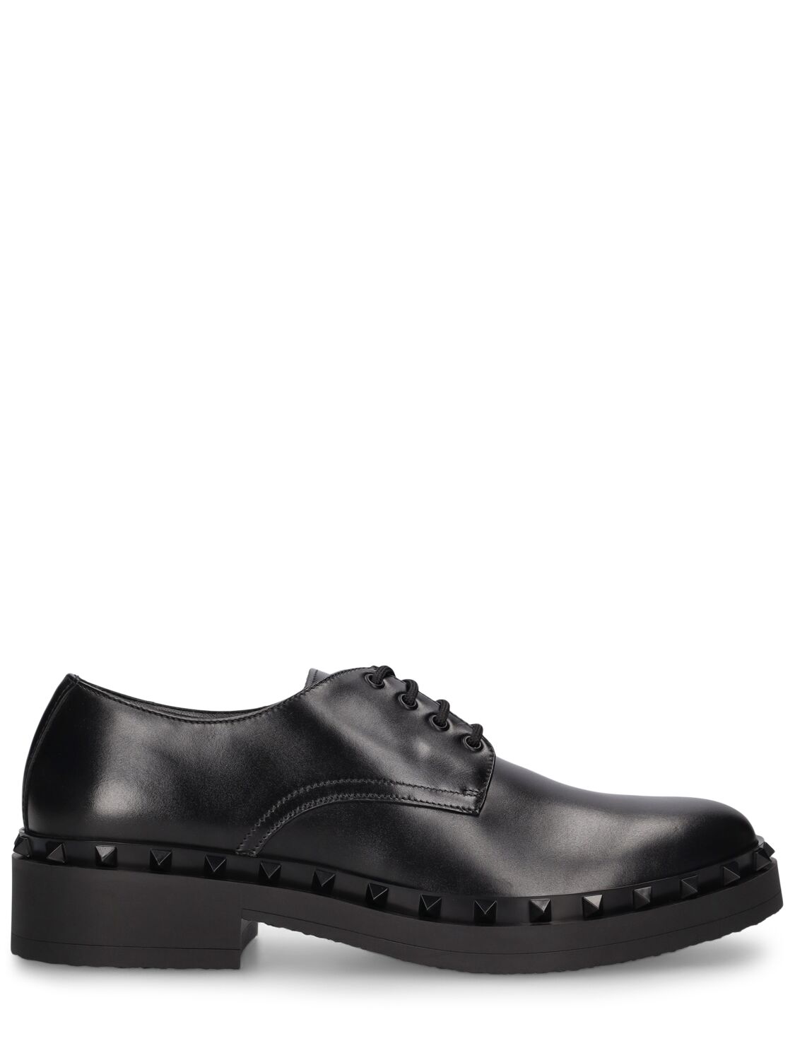 Image of Rockstud Leather Derby Shoes