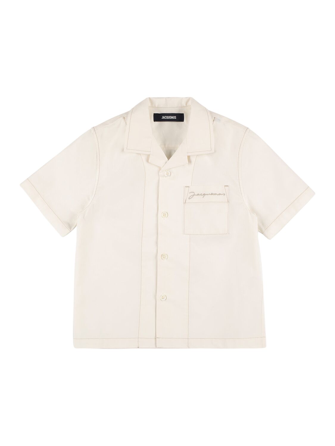 Jacquemus Kids' Cotton Shirt In Off-white