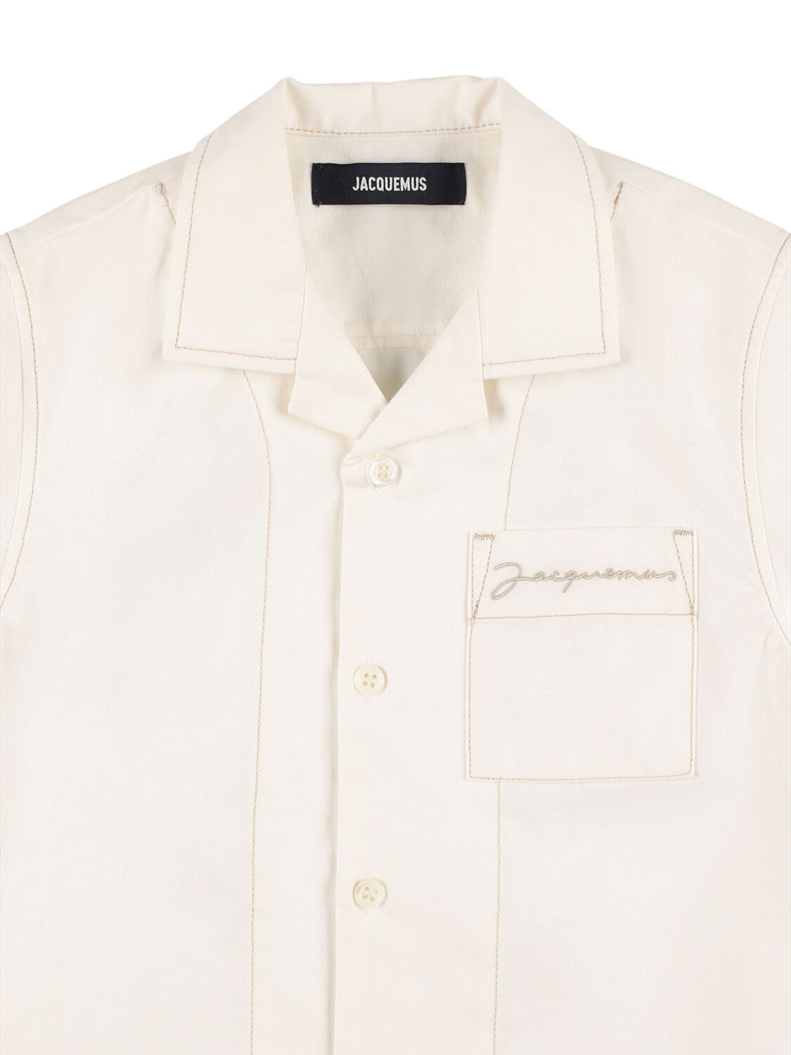 Shop Jacquemus Cotton Shirt In Off-white