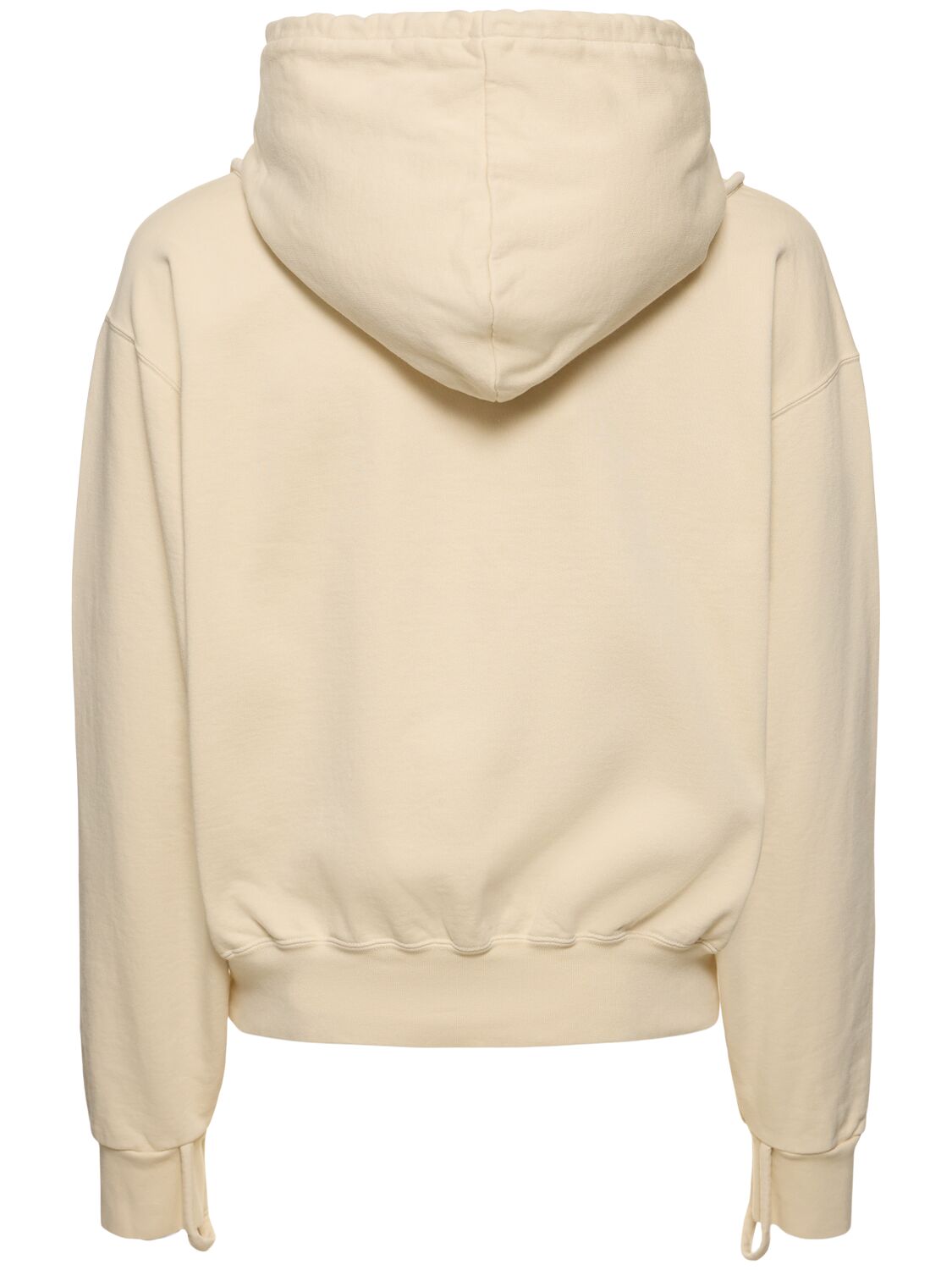 Shop Jacquemus Le Sweatshirt Camargue Cotton Hoodie In Light Beige