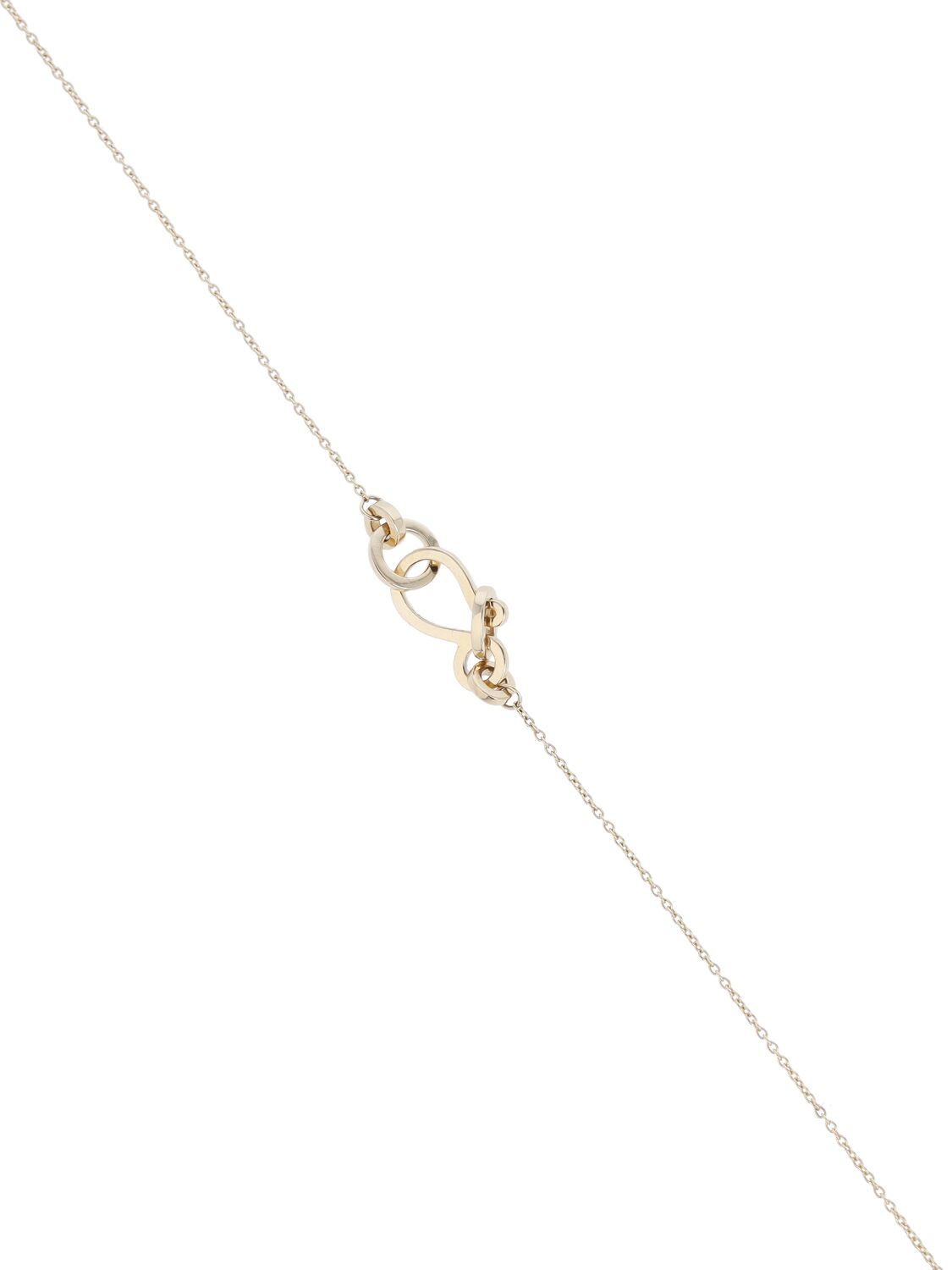 Shop Sophie Bille Brahe Stella Simple 14kt Gold & Pearl Necklace In Pearl,gold