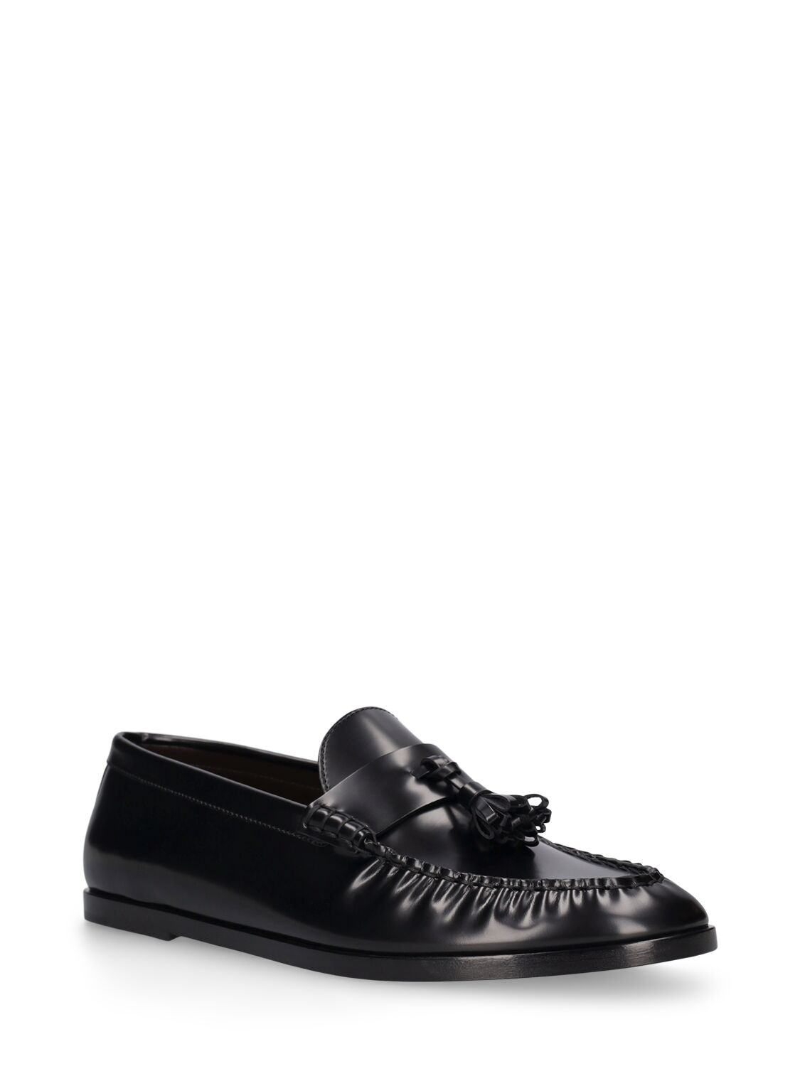 Shop The Row Men's Leather Loafers In Black