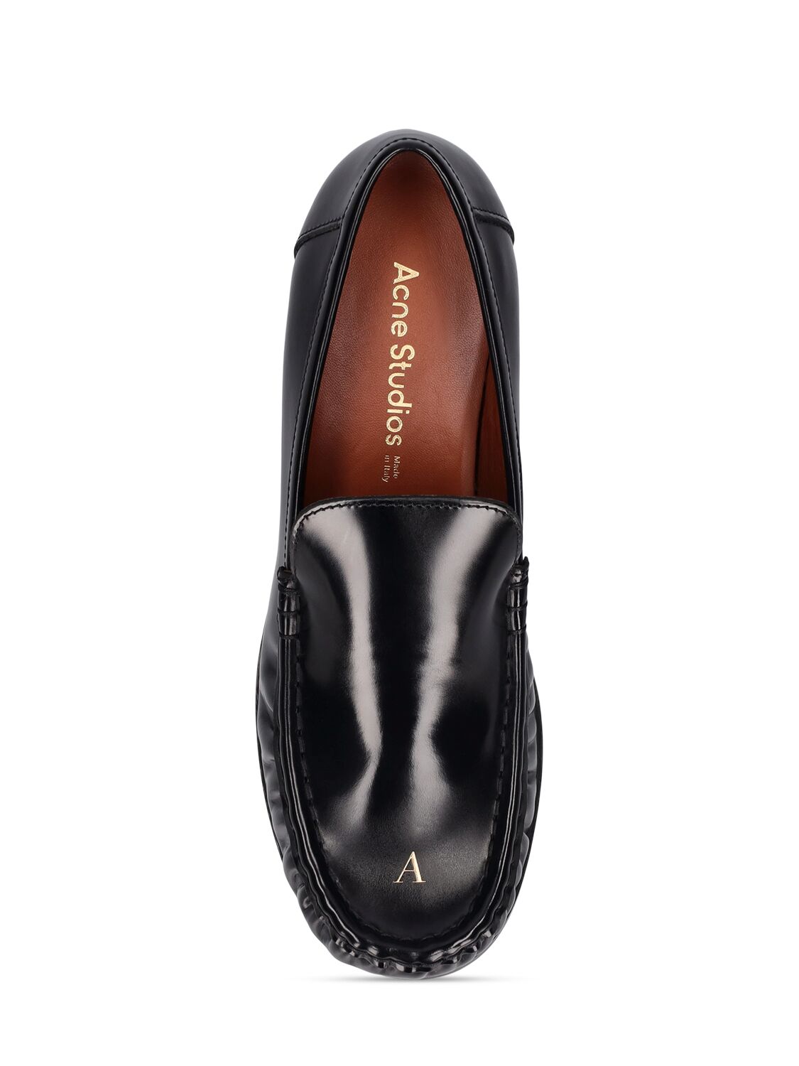 Shop Acne Studios 35mm Babi Leather Loafers In Black