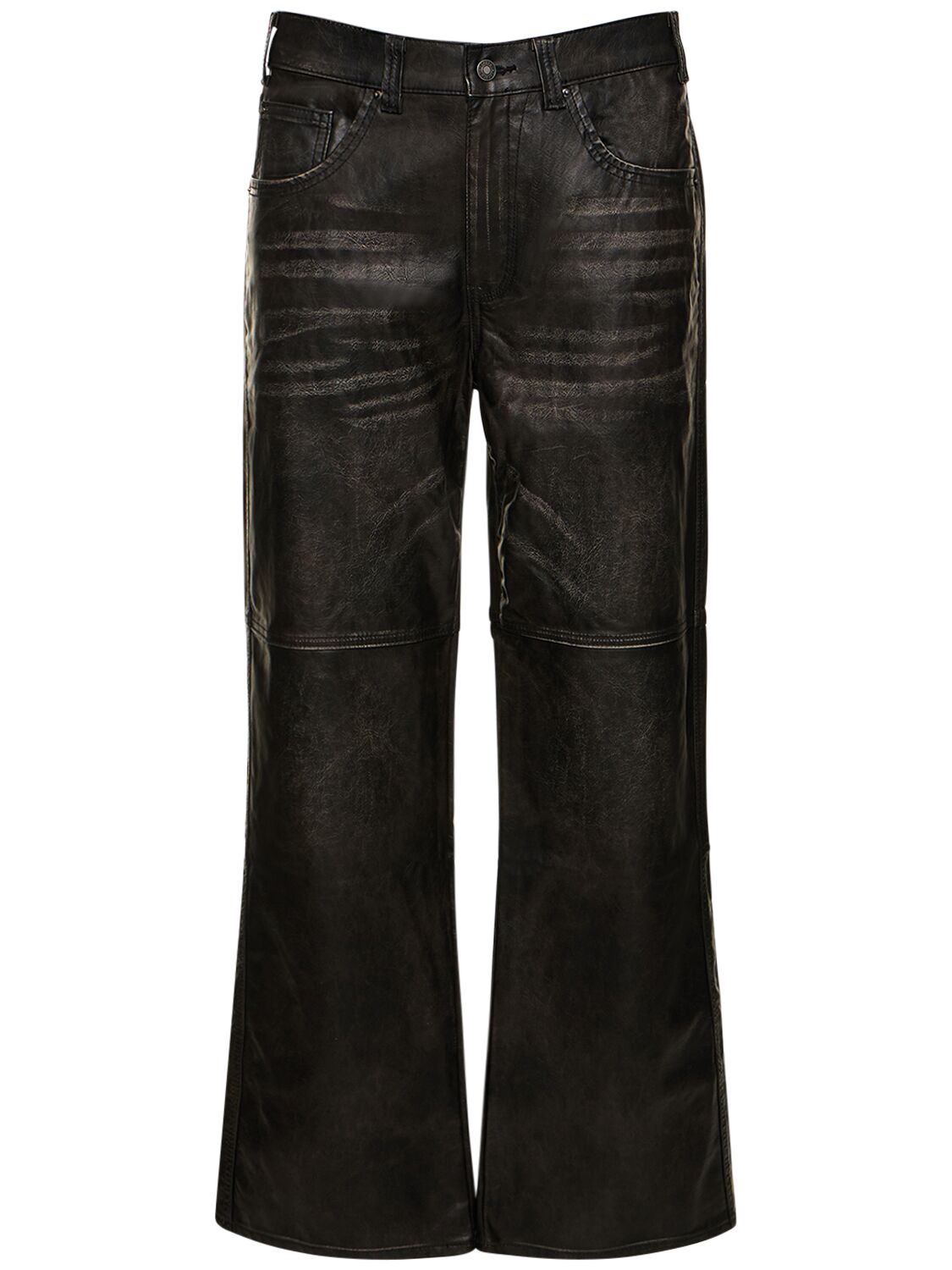 Ash Black Faux Leather Pants