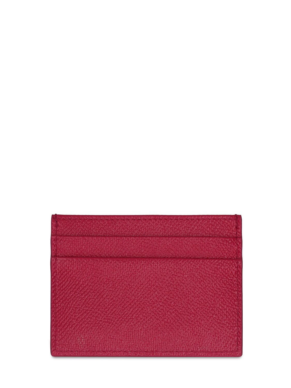 Shop Dolce & Gabbana Leather Card Holder In Cyclamen