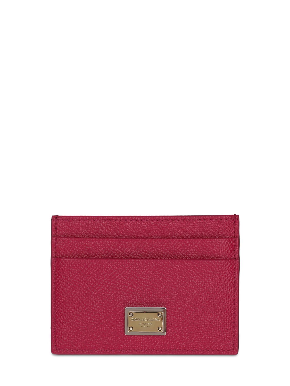 Dolce & Gabbana Leather Card Holder In Cyclamen