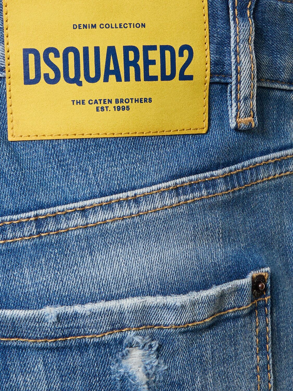 Shop Dsquared2 Roadie Distressed Mid-rise Wide Jeans In Blue