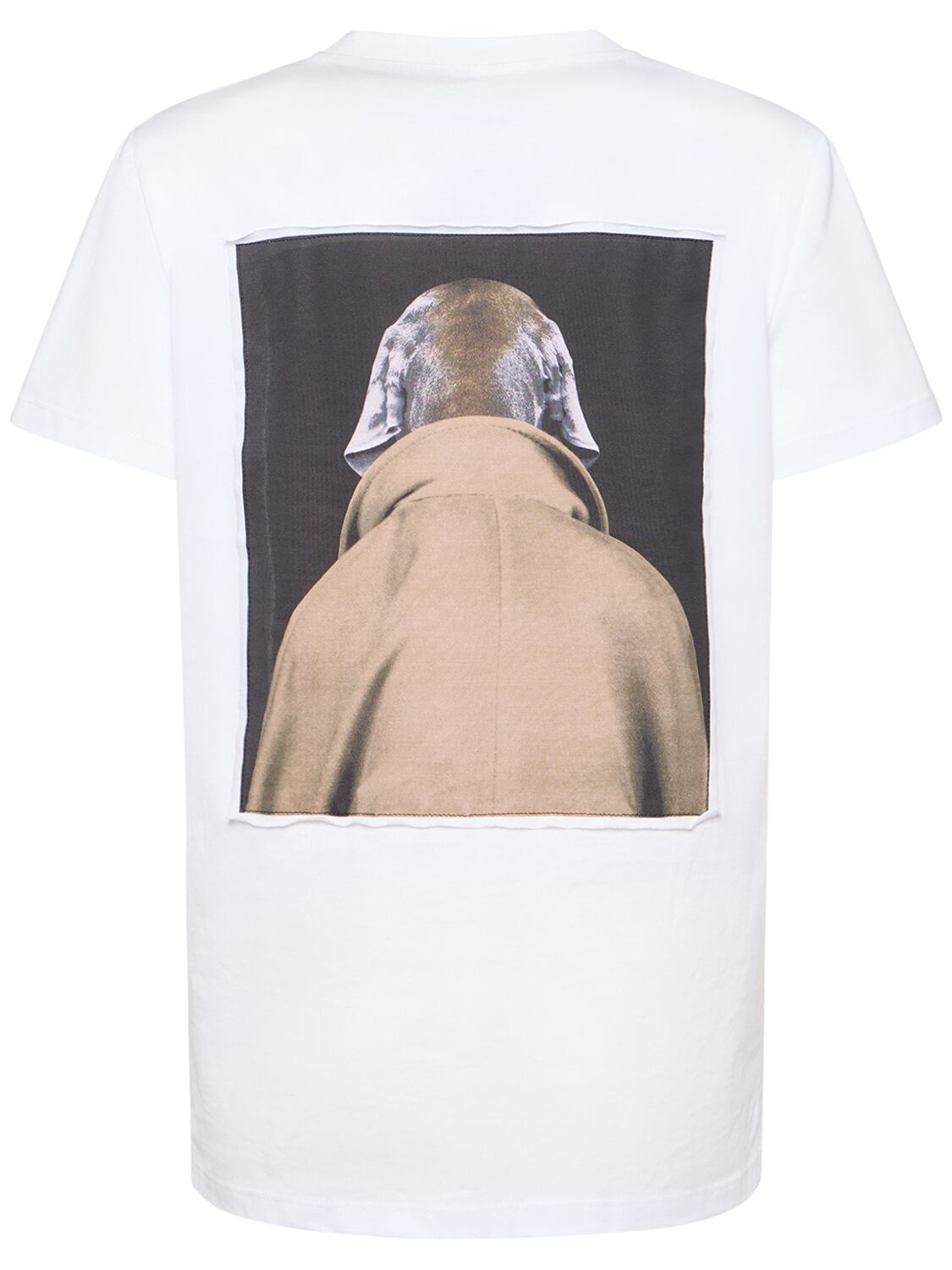 Shop Max Mara Cipria Printed Jersey T-shirt In White/camel