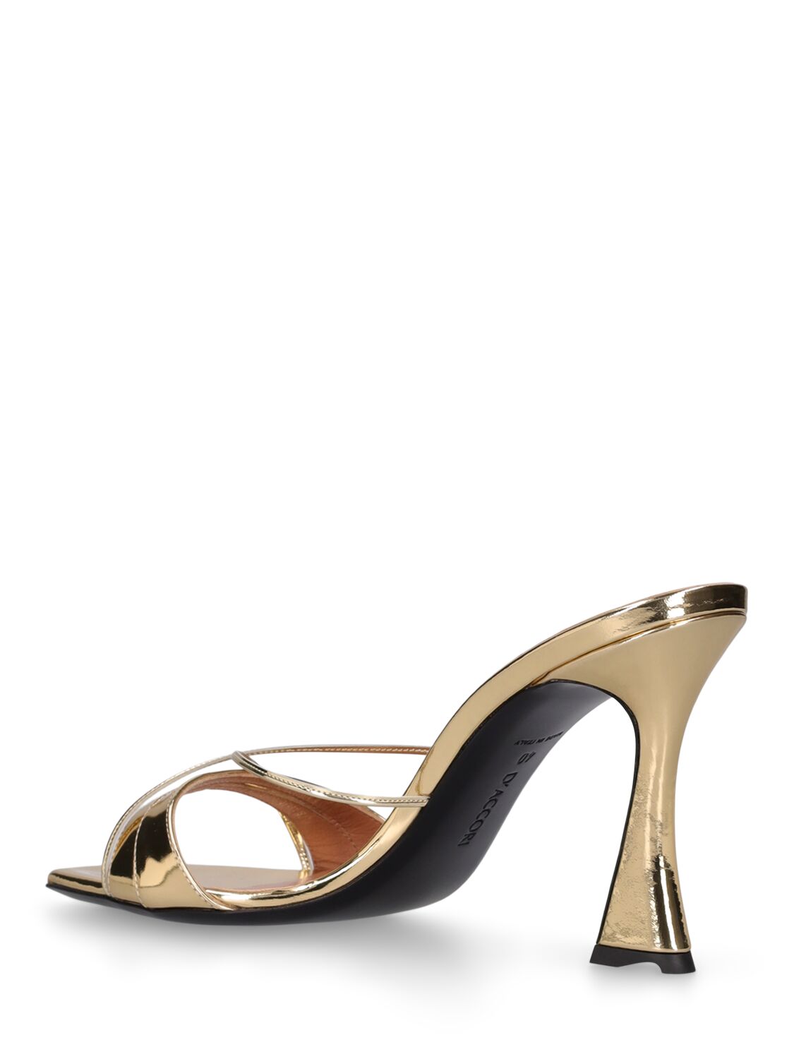 Shop D’accori 85mm Lust Metallic Leather Sandals In Gold