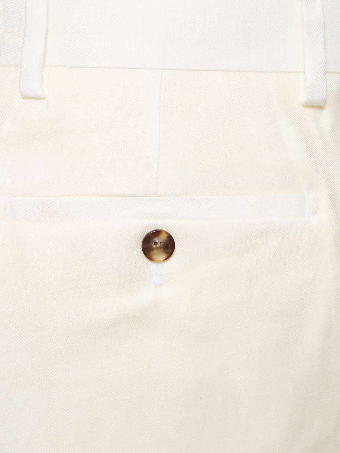 Shop Lardini Linen Blend Straight Pants In White