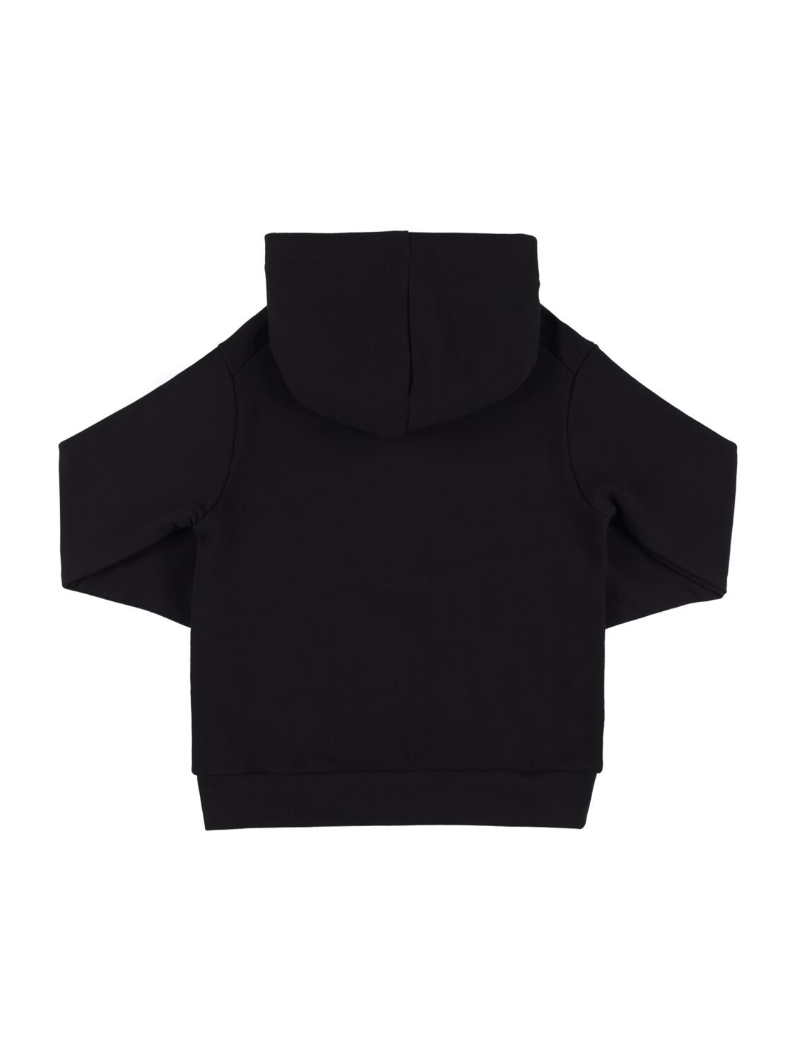 Shop Marni Junior Hooded Cotton Sweatshirt In Black