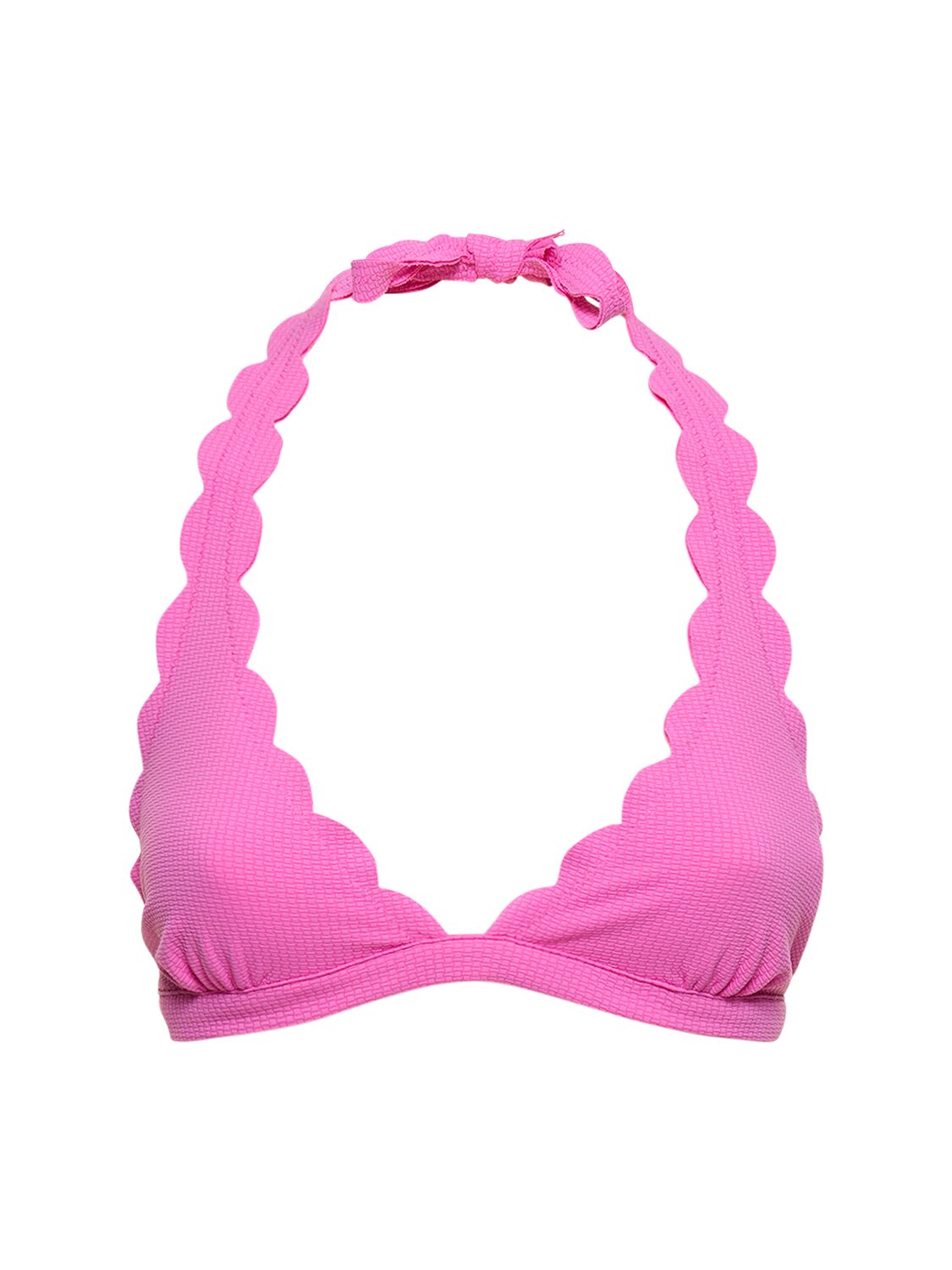 Marysia Spring Scalloped Bikini Top In Pink