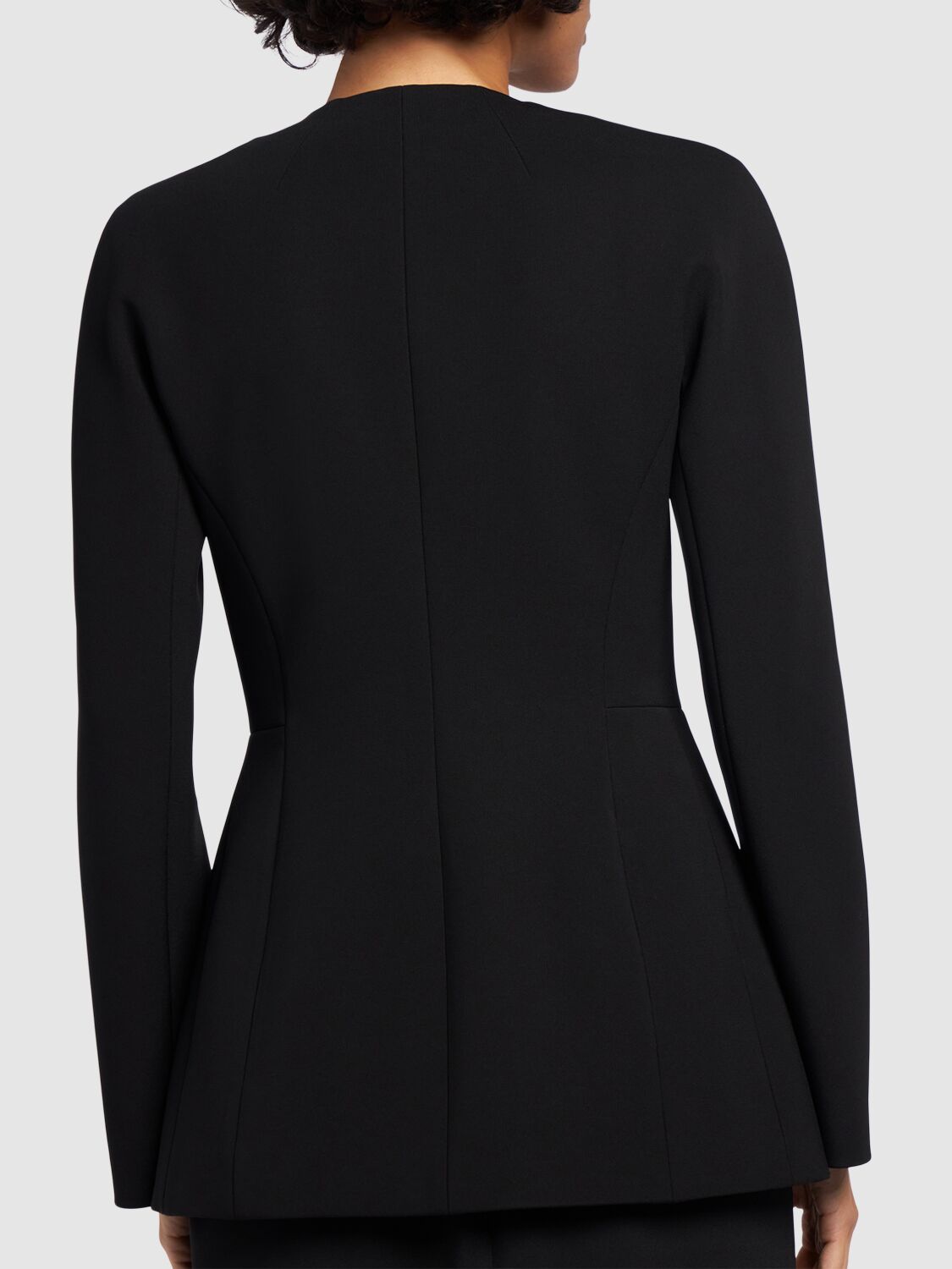 Shop Max Mara Girone Viscose Jersey Jacket In Black
