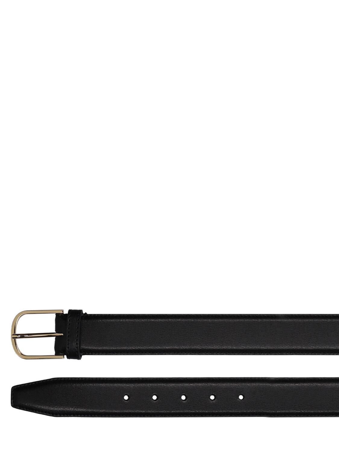 Shop Totême Bold Palmellata Leather Belt In Black